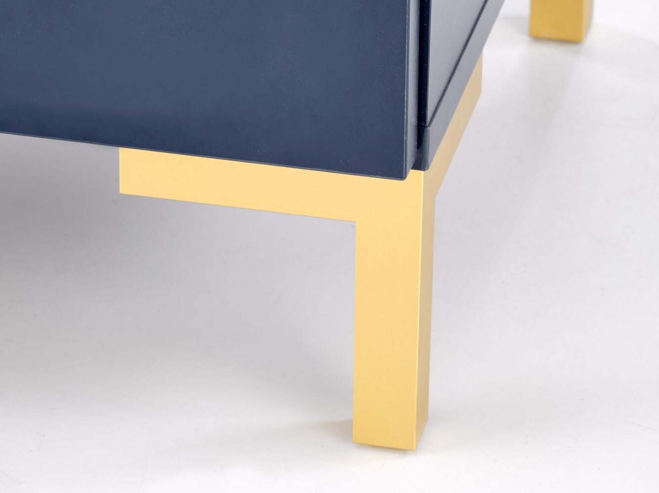 Nachttisch Houston 1225 (Dunkelblau + Gold)