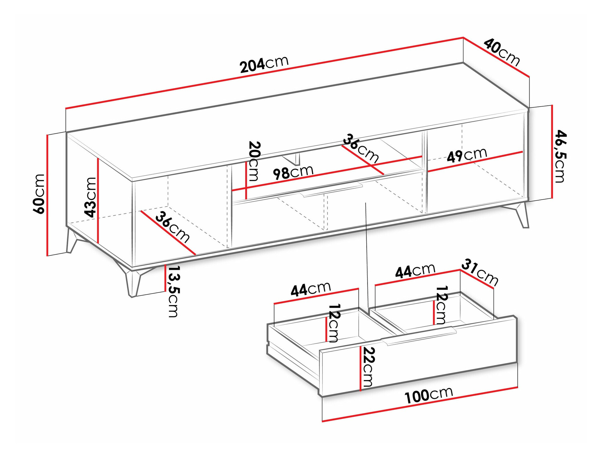 TV-Möbel Comfivo Camlue 106