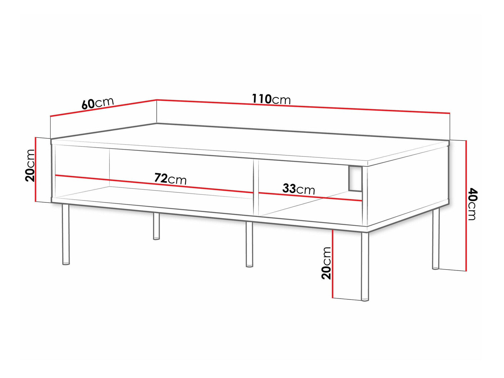 Couchtisch Celra (Weiß)