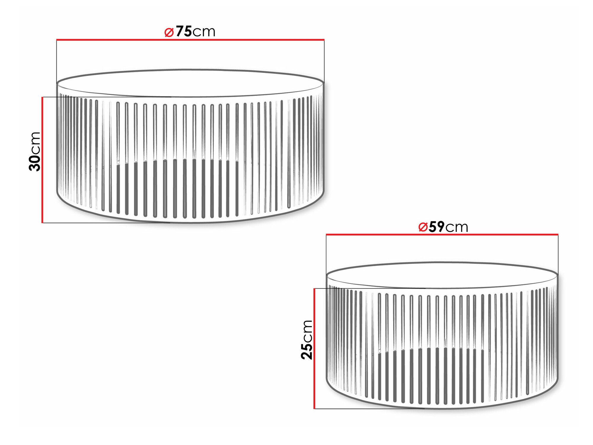 Couchtischset Oswego 124 (Weiß)