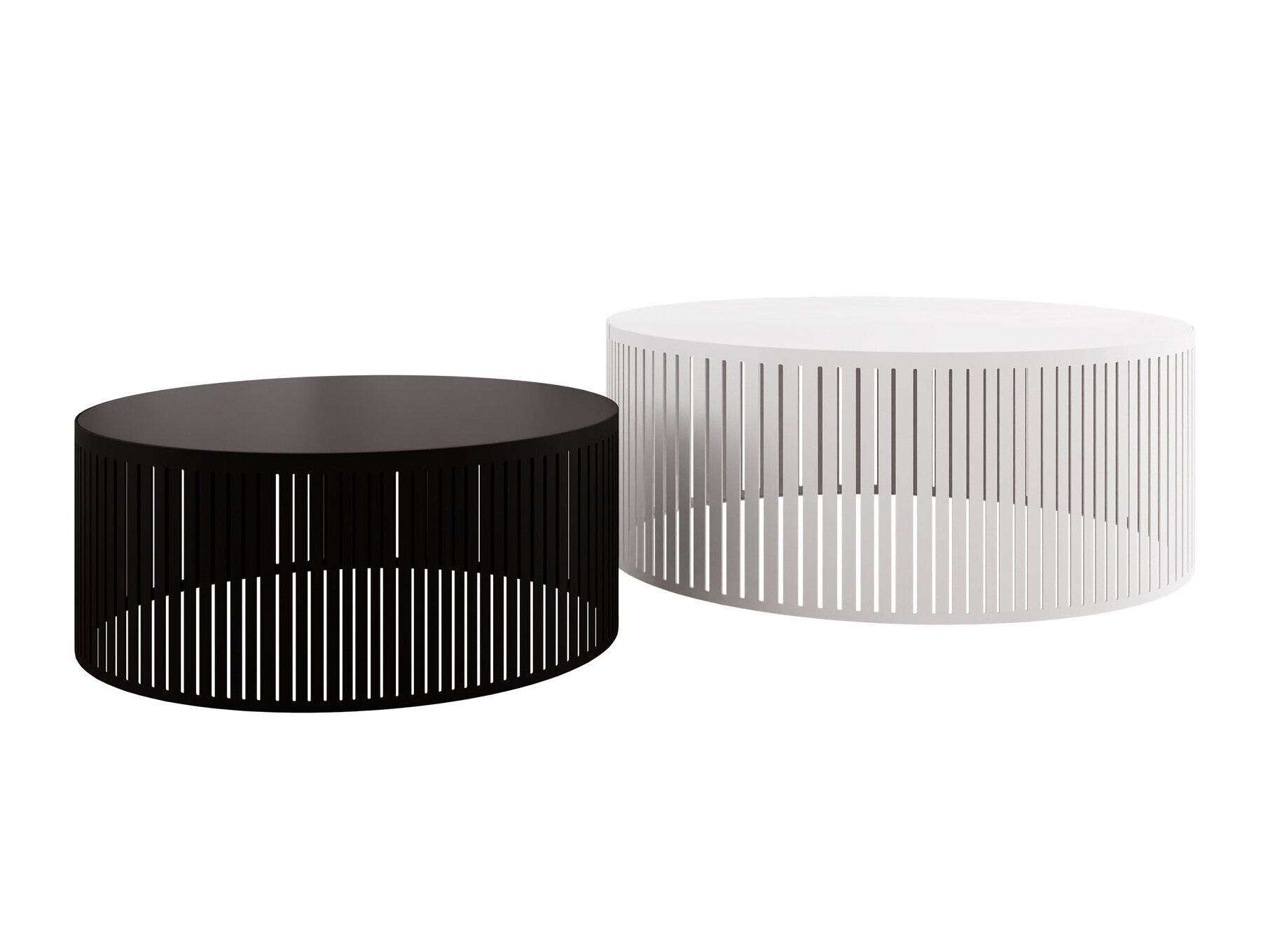 Couchtischset Prunis (Schwarz + Weiß)