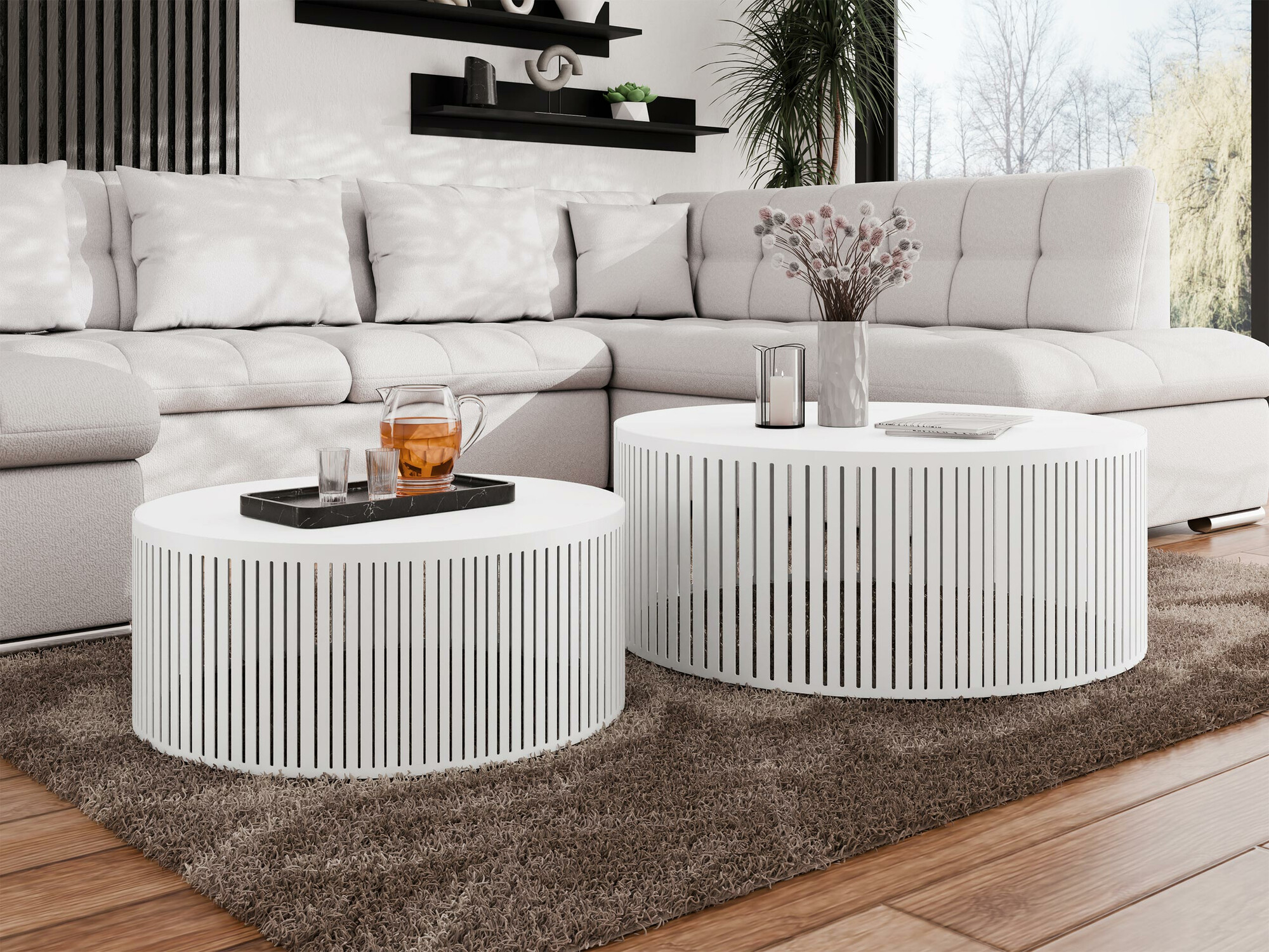 Couchtischset Prunis (Weiß)