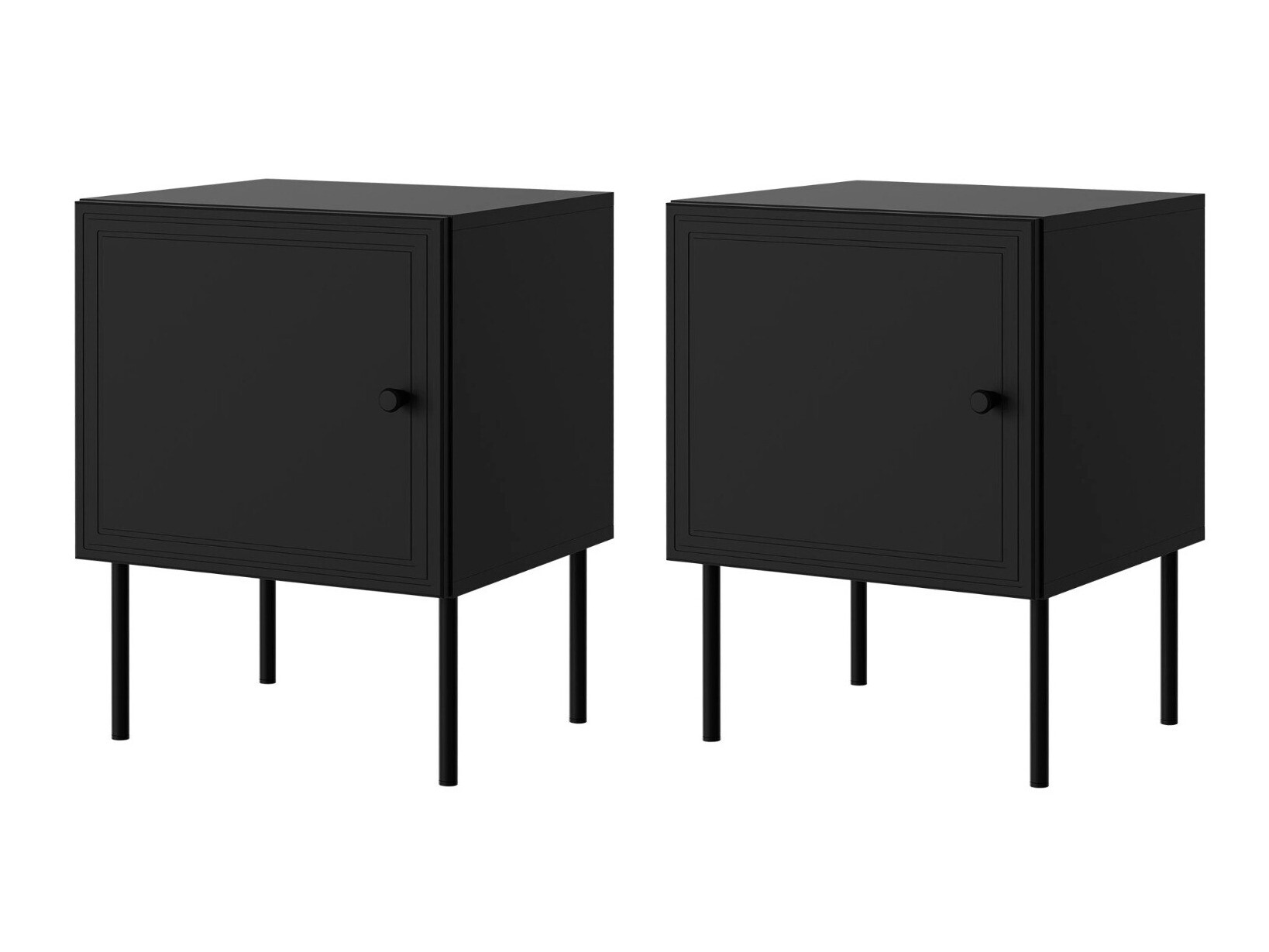 Set mit Nachttischen Celra (Schwarz)