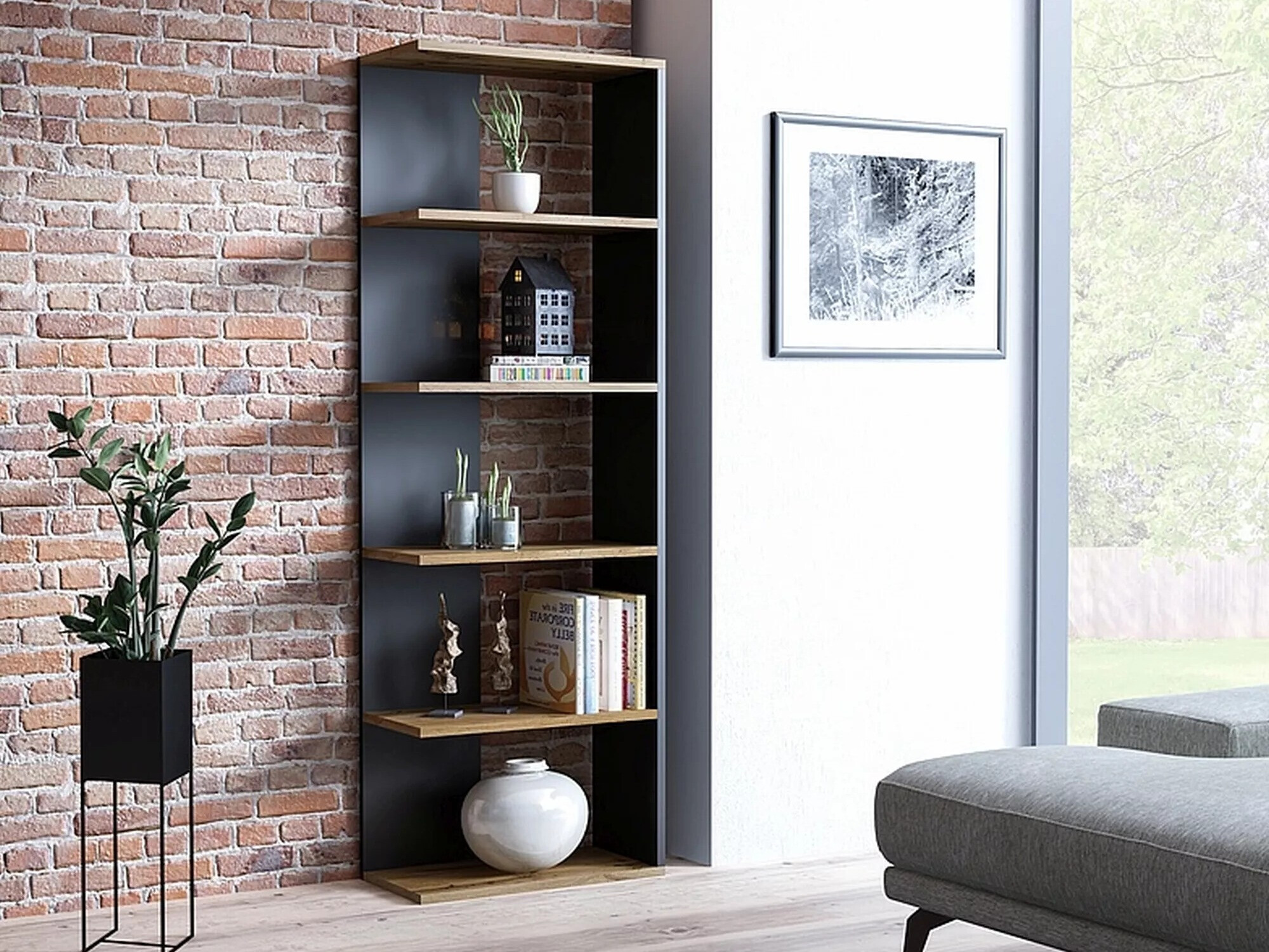 Regal Detroit 151 (Schwarz + Wotan Eiche)