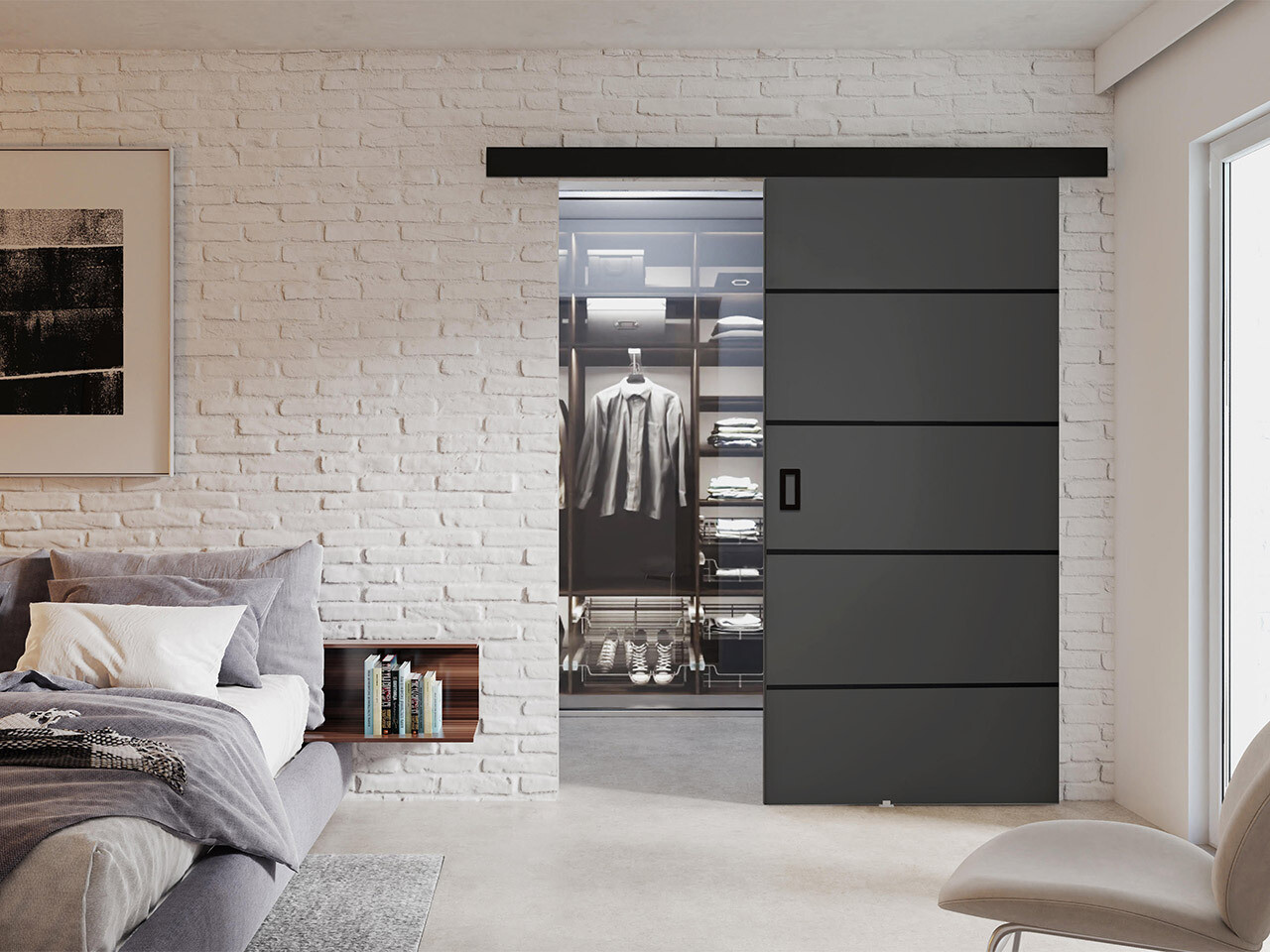 Schwebetür Dover 172 (Graphit)