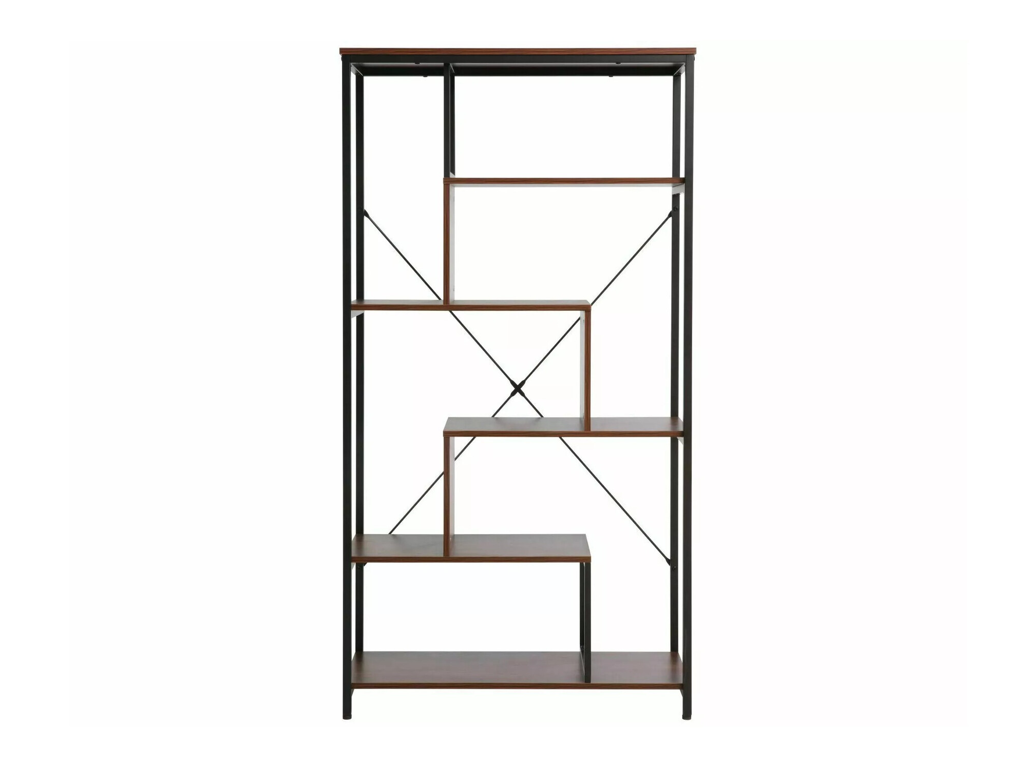 Regal Detroit 234 (Walnussholzoptik + Schwarz)