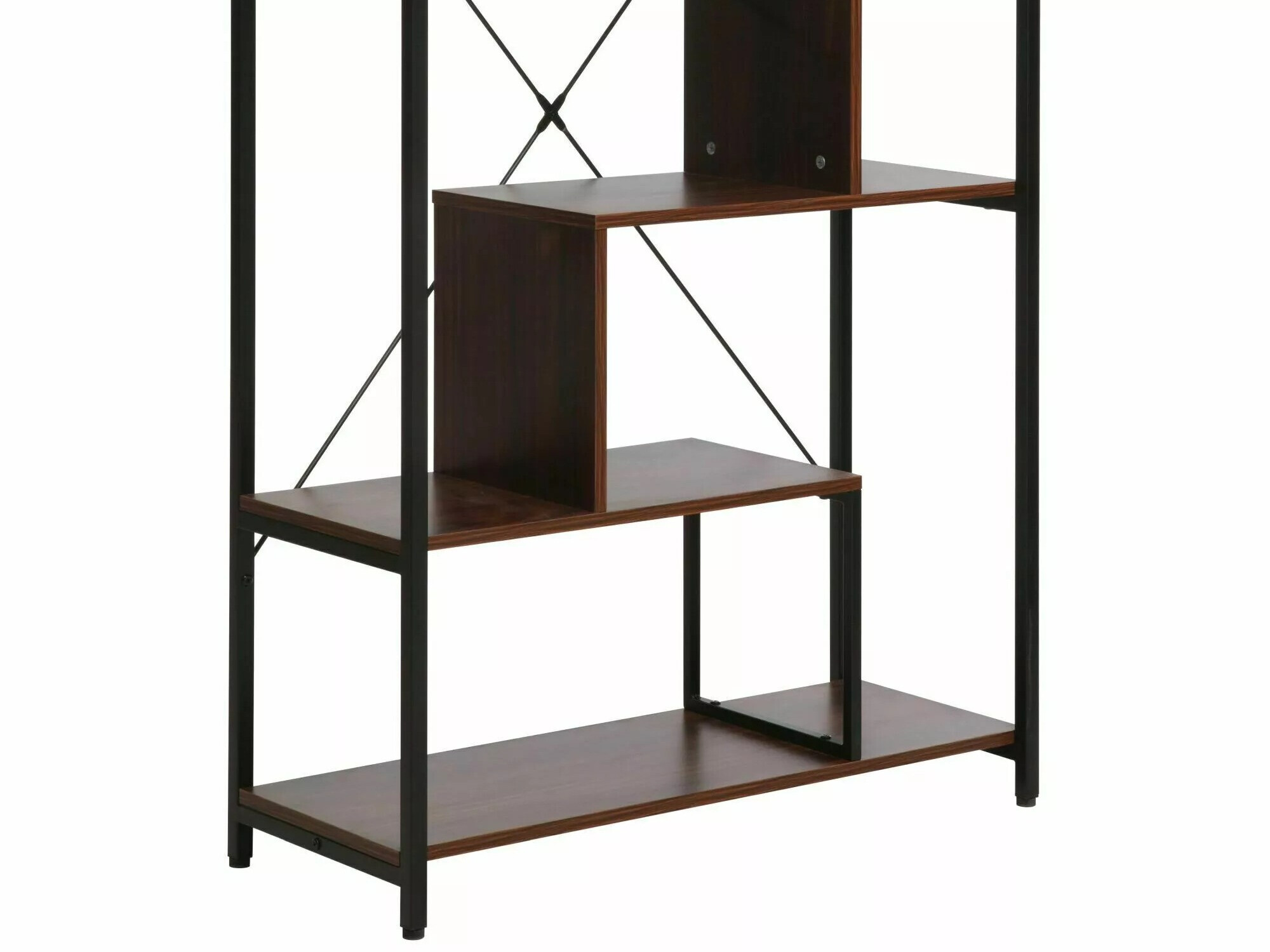 Regal Detroit 234 (Walnussholzoptik + Schwarz)