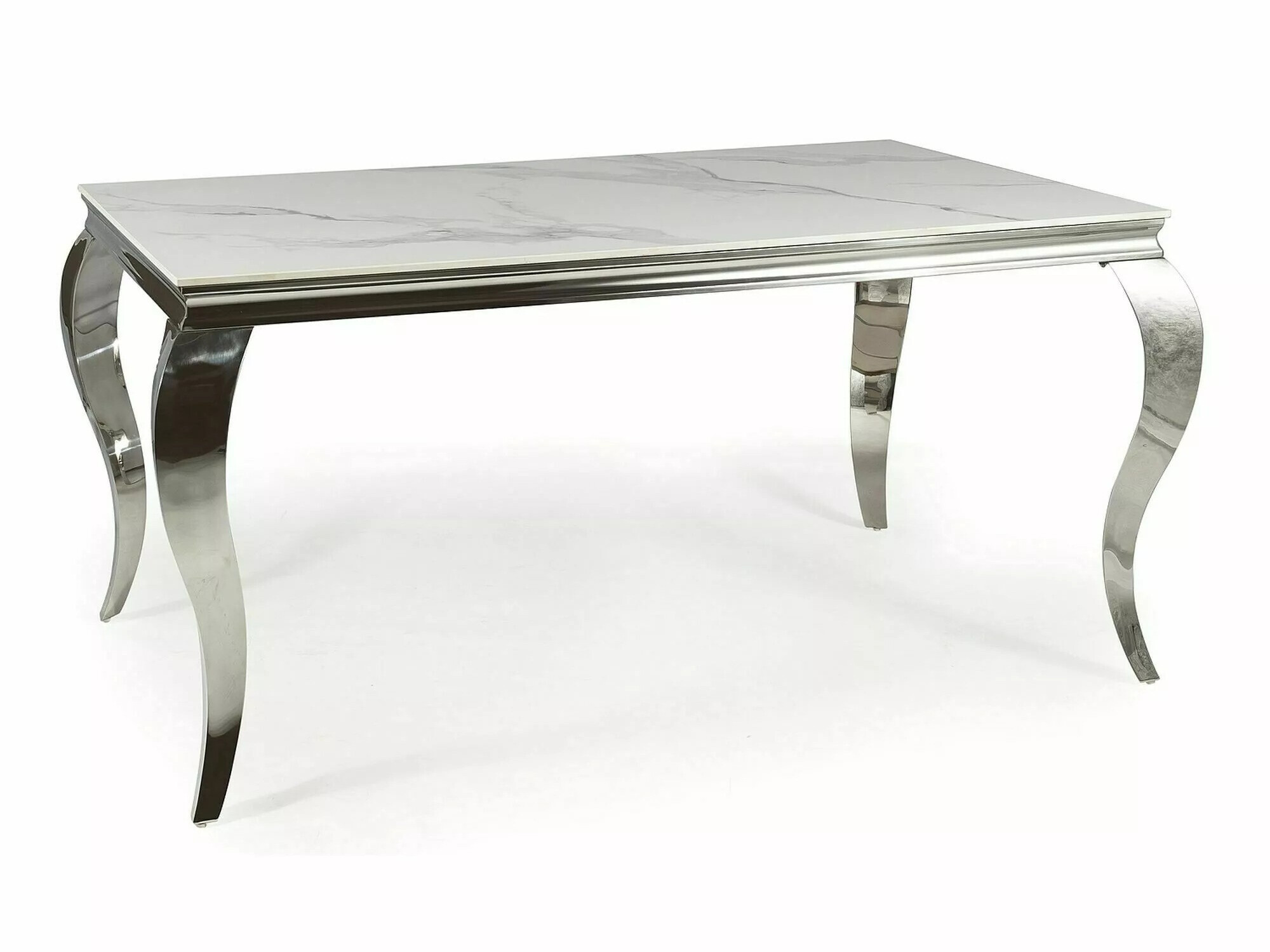 Tisch Detroit 325 (Silber + Weißer Marmor)