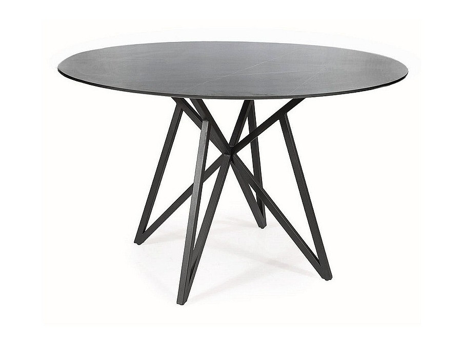 Tisch Detroit 341 (Grauer Marmor + Schwarz)