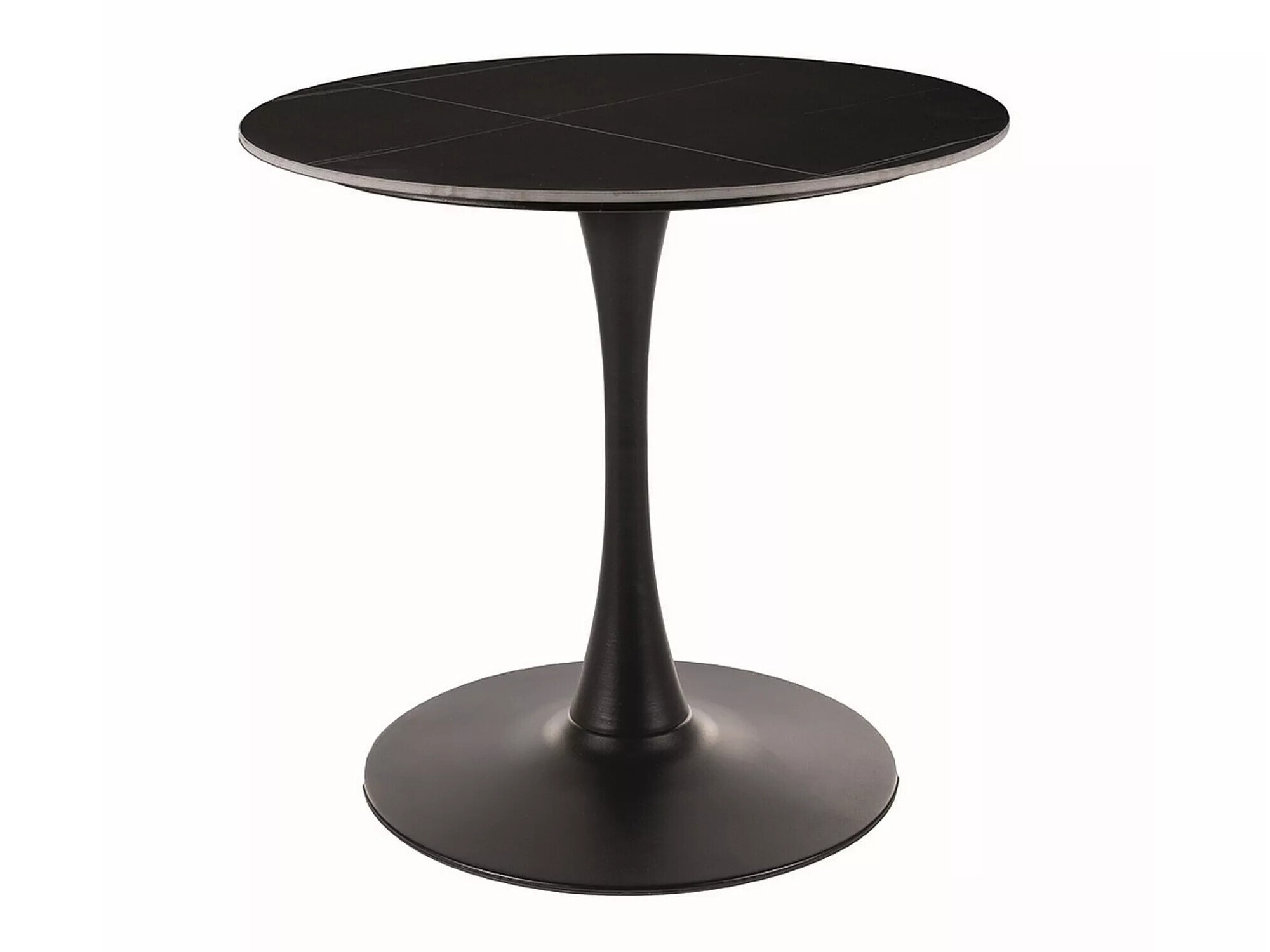 Tisch Detroit 377 (Schwarz + Schwarzer Marmor)