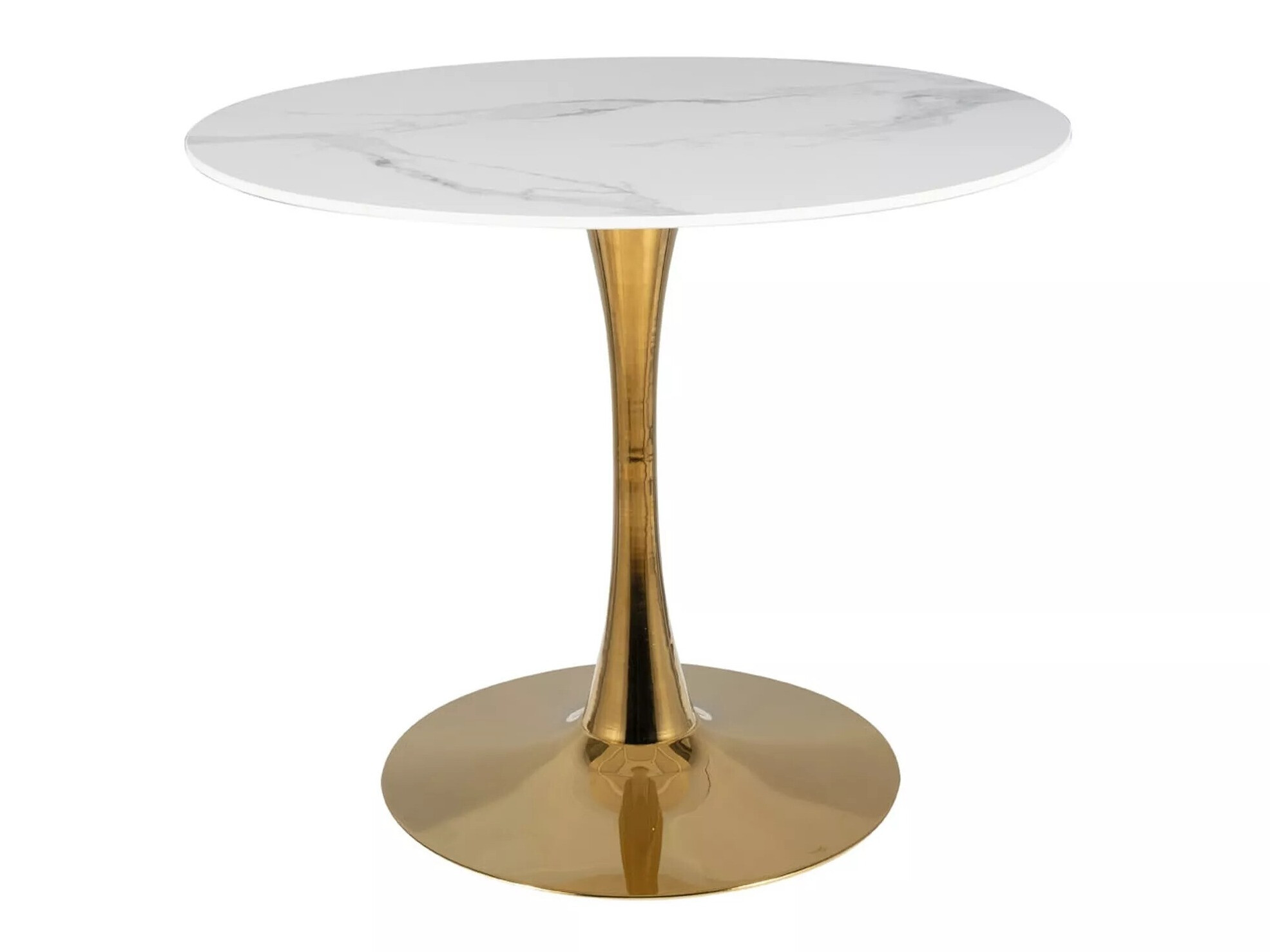 Tisch Detroit 378 (Weißer Marmor + Gold)