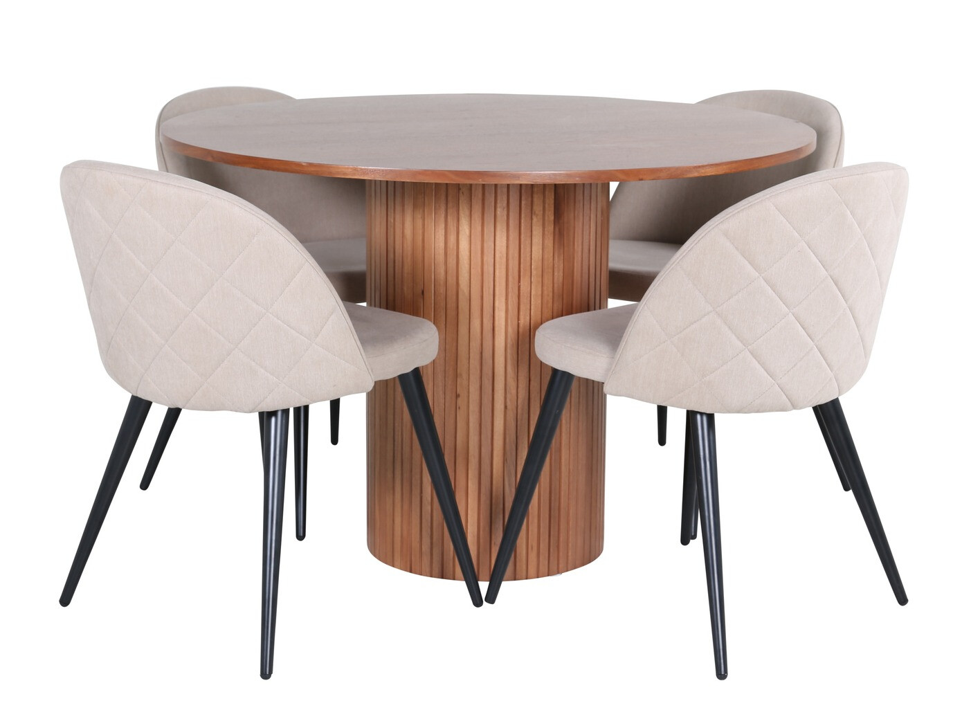 Essgruppe Dallas 3071 (Beige + Schwarz)