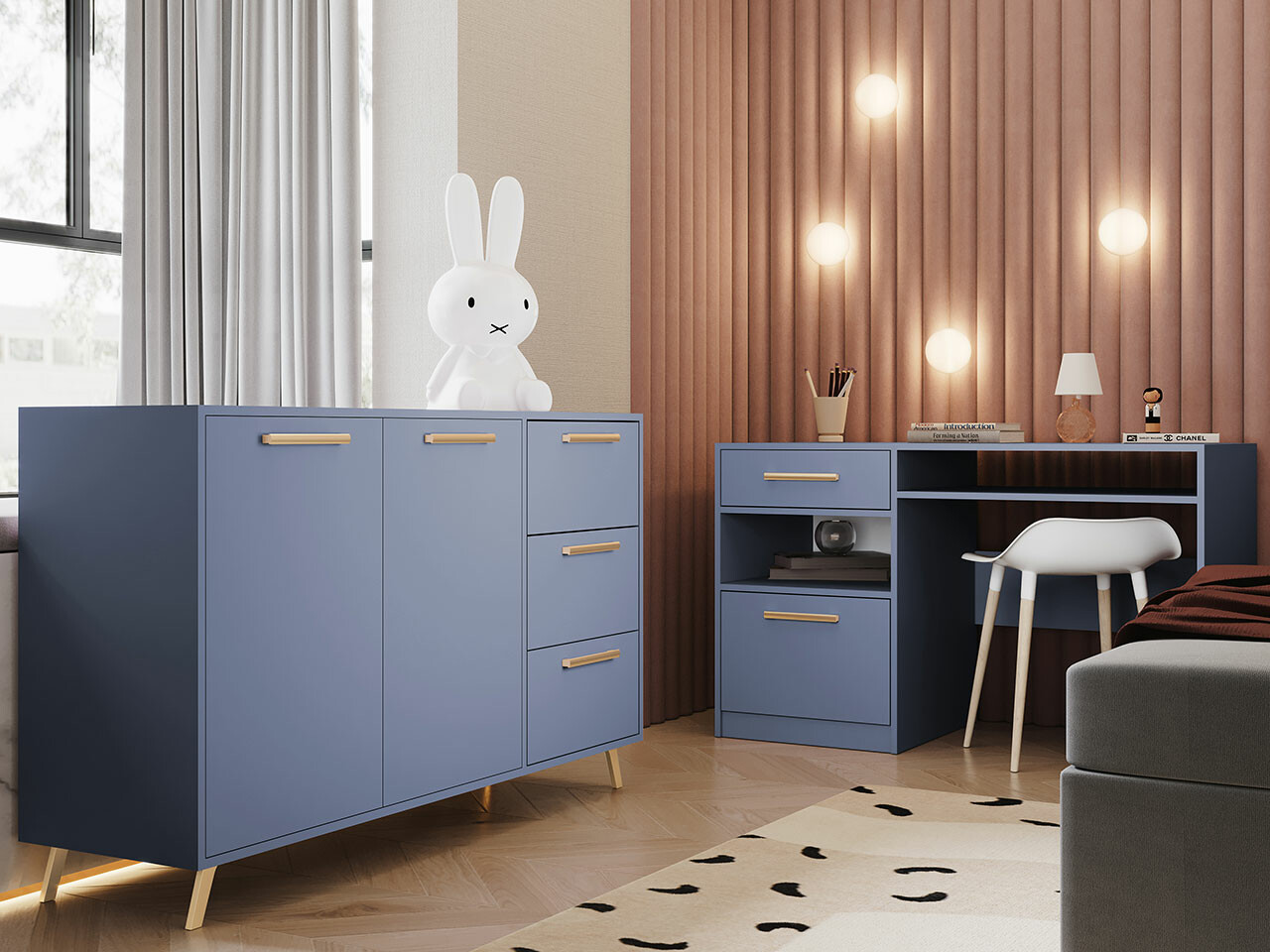 Möbel-Set Dortivu 149 (Blau)