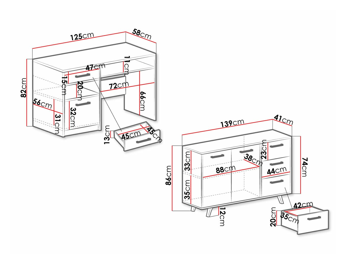 Möbel-Set Dortivu 149 (Grün)