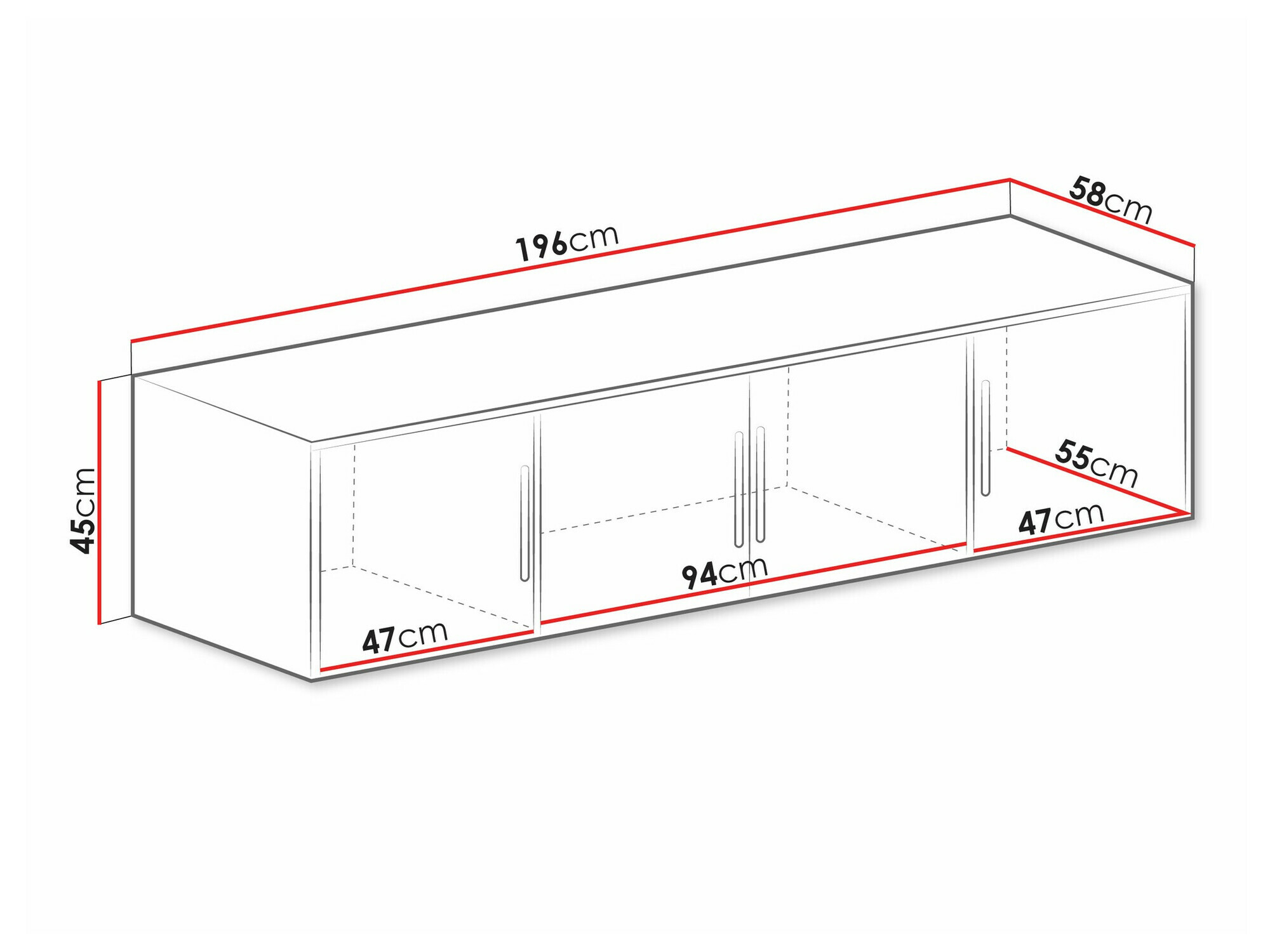 Sideboard Dortivu (Wellington Eichenholzoptik)