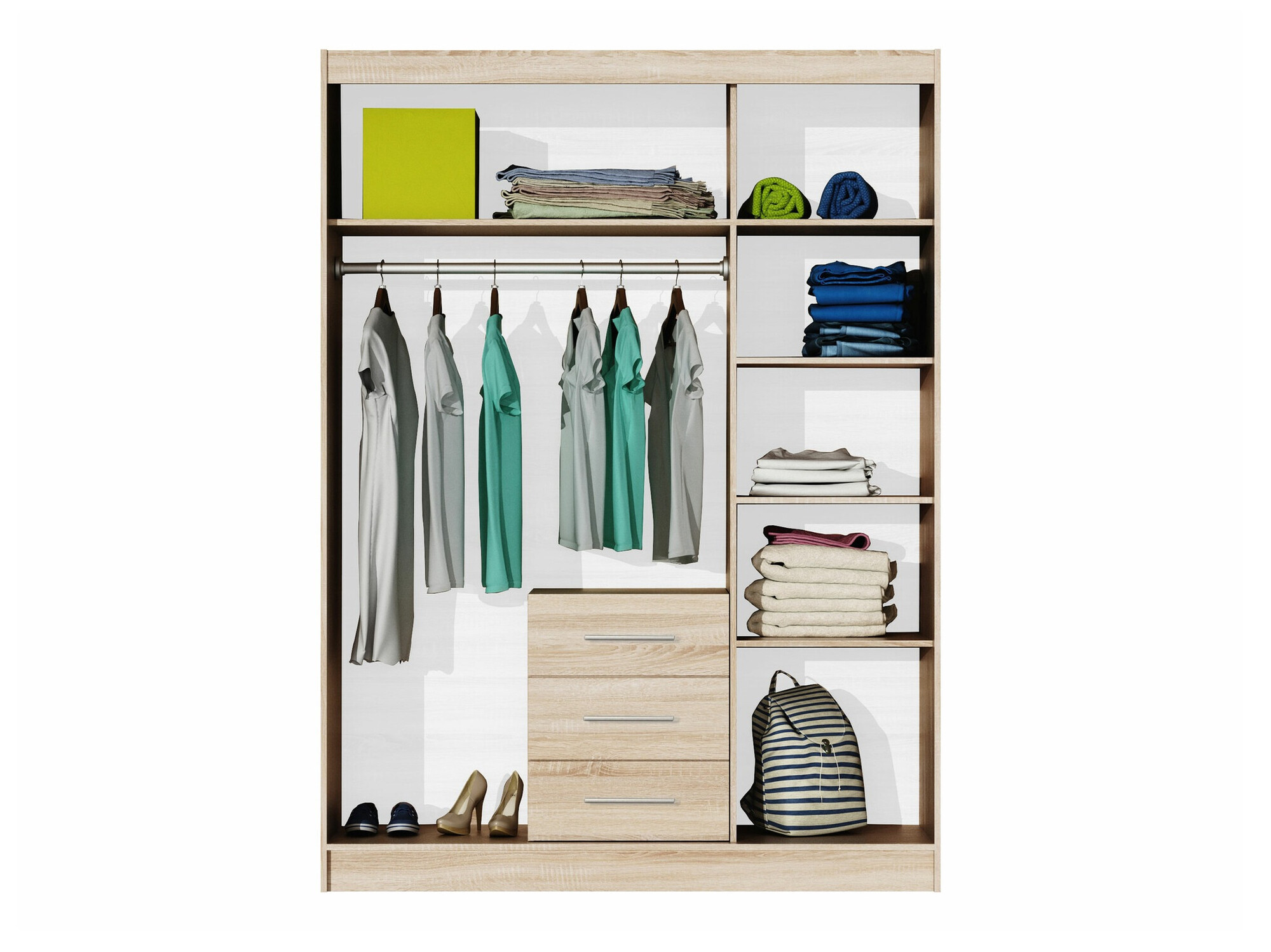 Kleiderschrank Dortivu IV (Sonoma Eichenholzoptik)