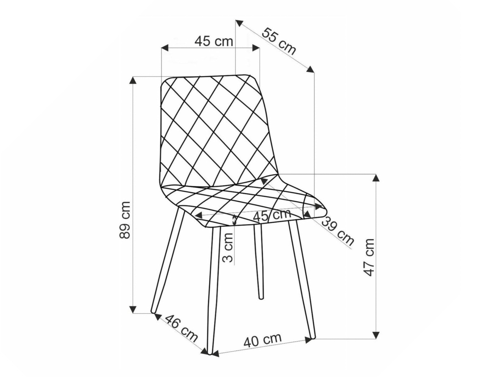 Stuhl Houston 1731 (Grün + Schwarz)