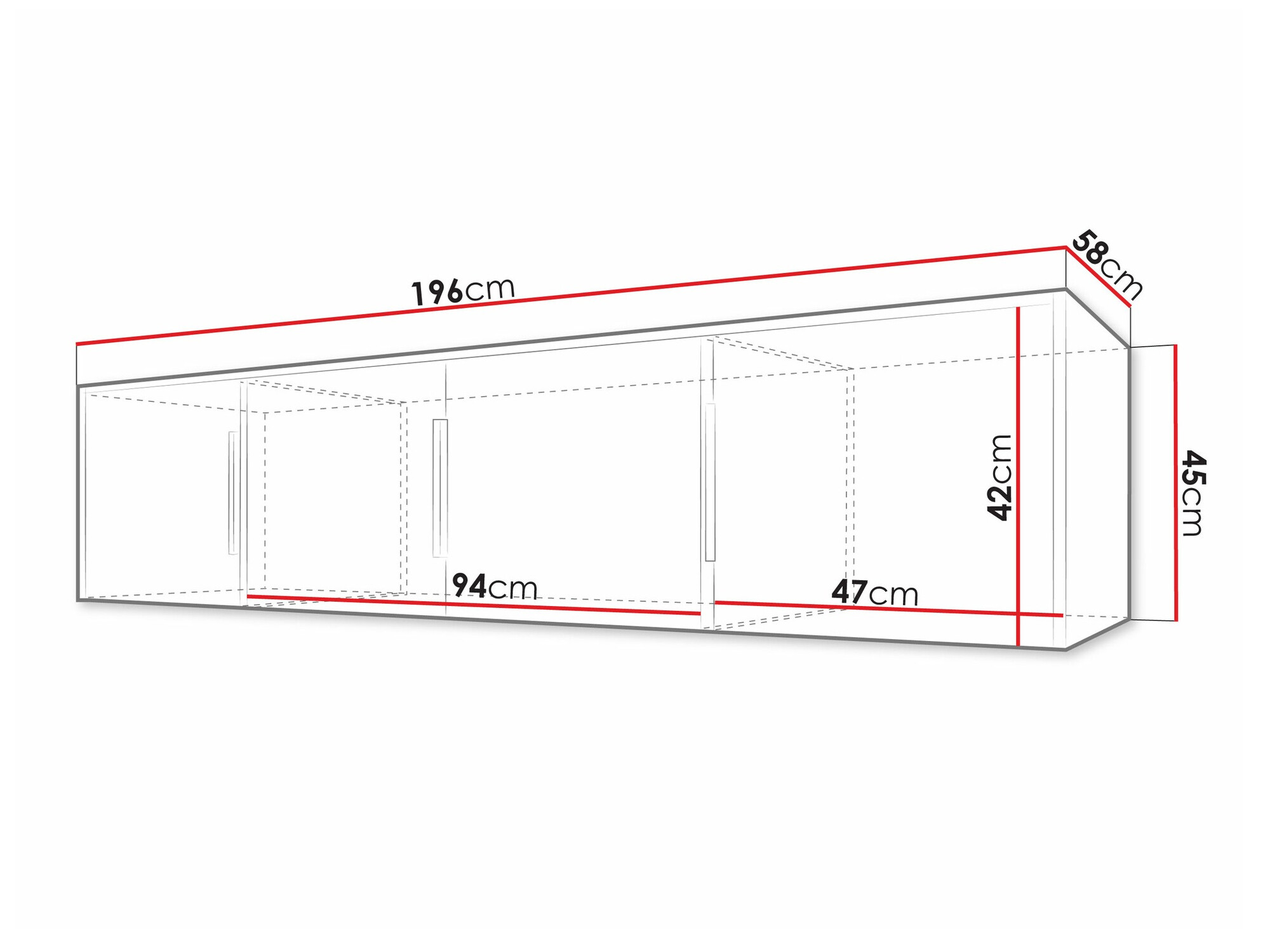 Sideboard Collis II (Weiß + Wotan Eiche)