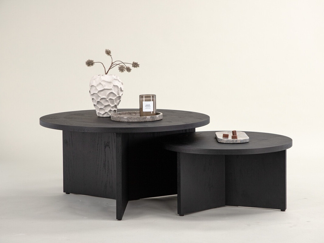 Couchtischset Dallas 4475 (Schwarz)