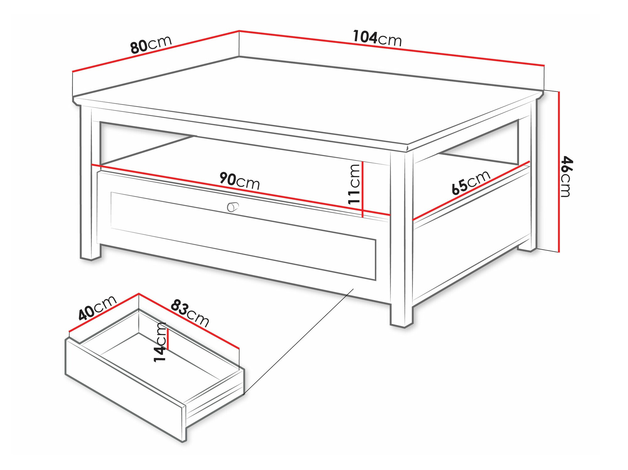 Couchtisch Comfivo Custos
