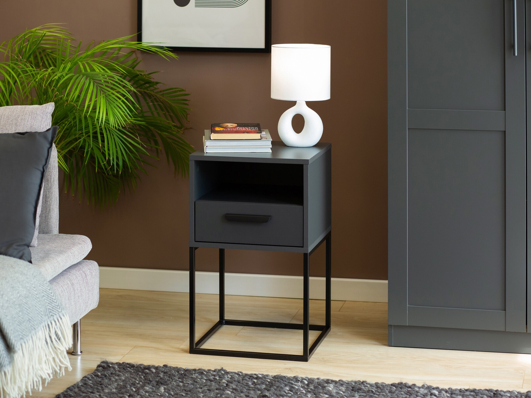 Nachttisch Bristol 193 (Anthrazit)