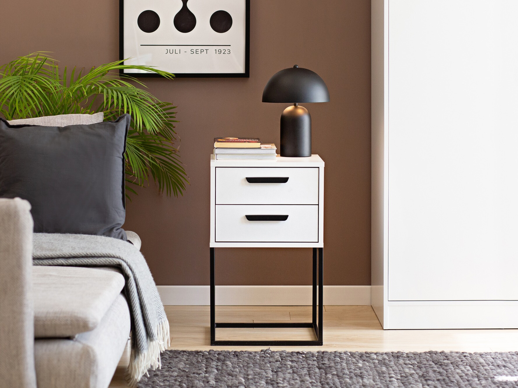 Nachttisch Bristol 196 (Weiß)