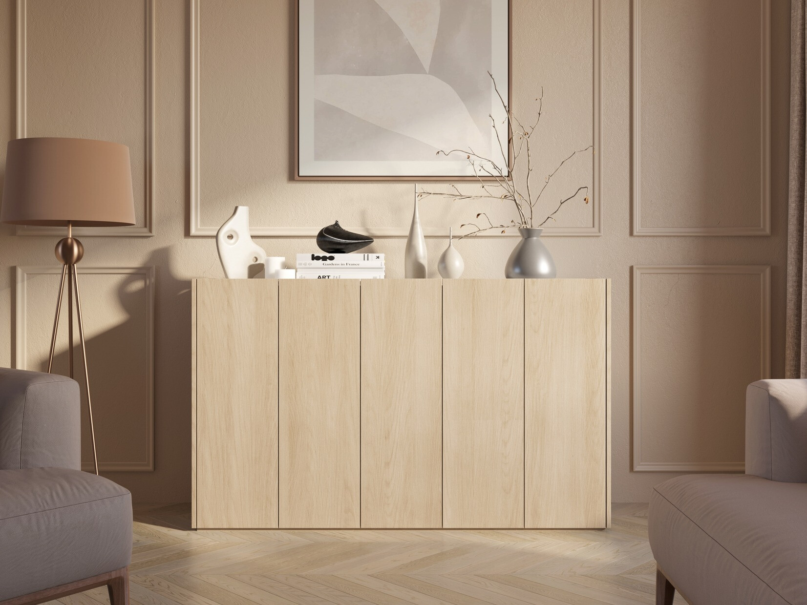 Sideboard Fresno 147 (Eichenholzoptik)