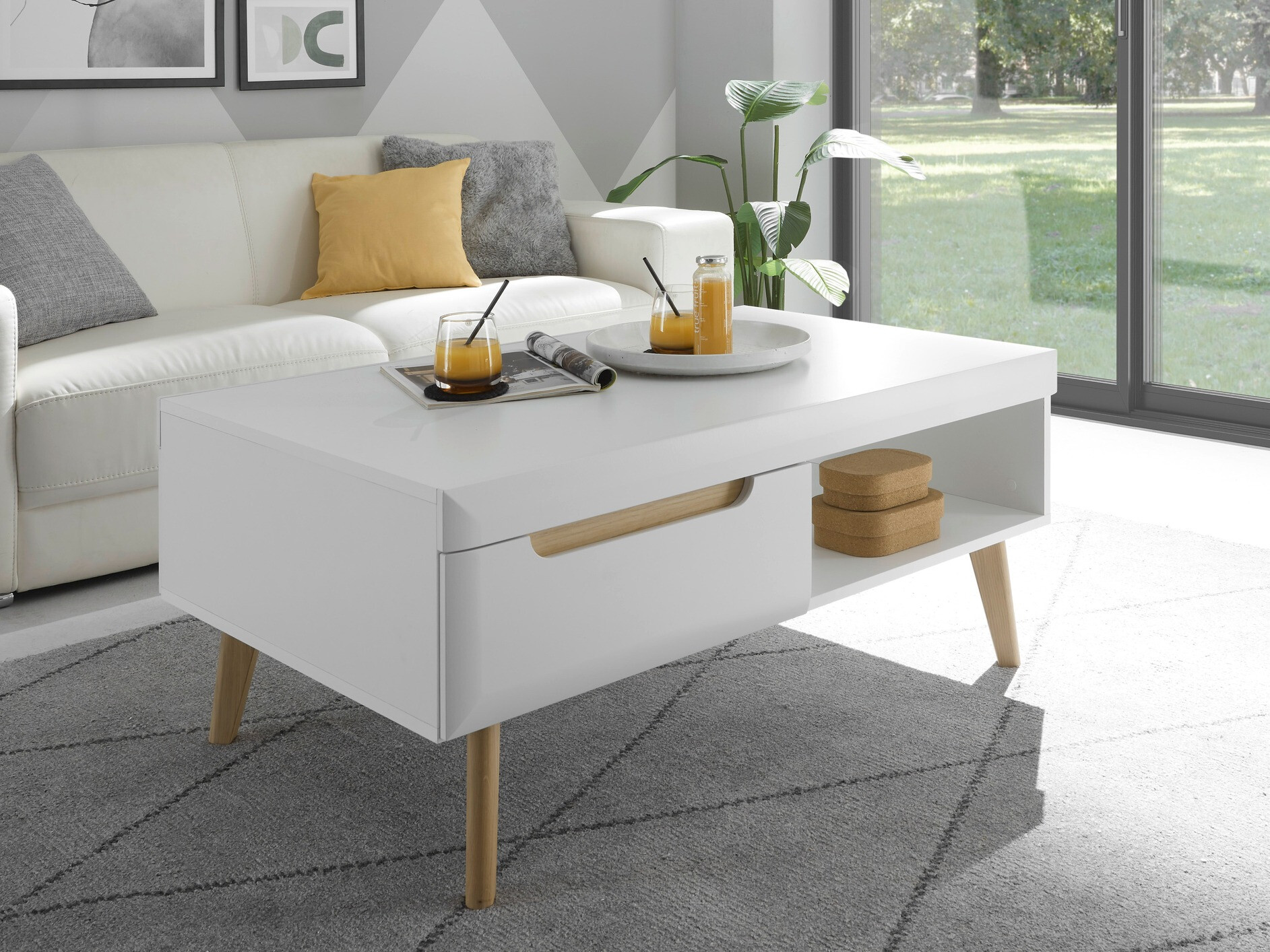 Couchtisch Vircava 107 (Weiß)