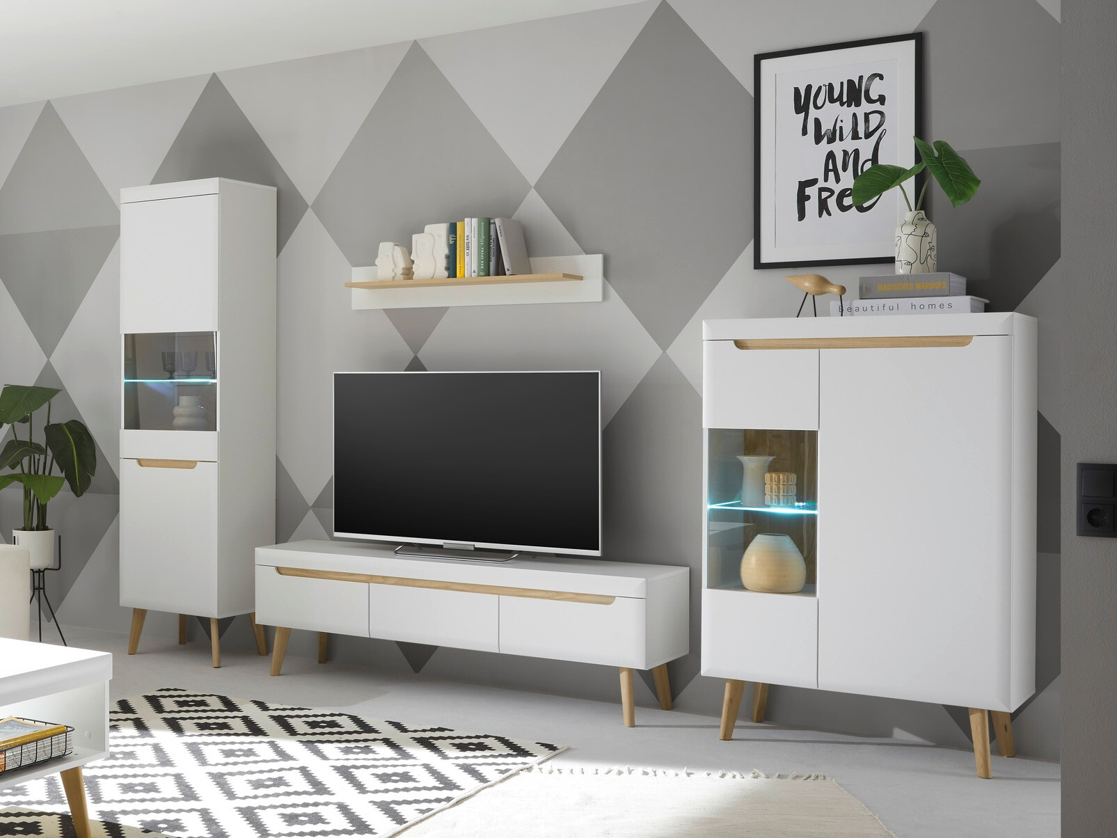 Wohnzimmer-Sets Vircava 110 (Weiß)