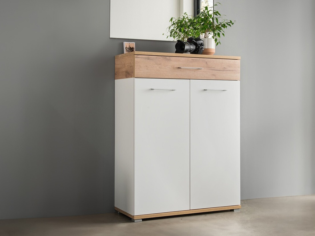Kommoden Nuveno 100 (Weiß + Navarra eichenholzoptik)