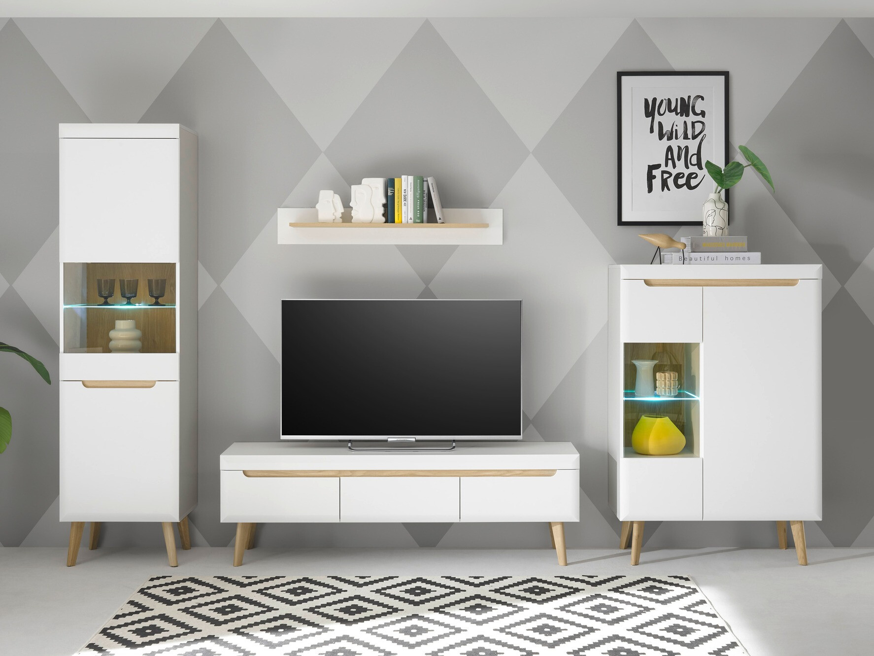 Wohnzimmer-Sets Vircava 111 (Weiß)