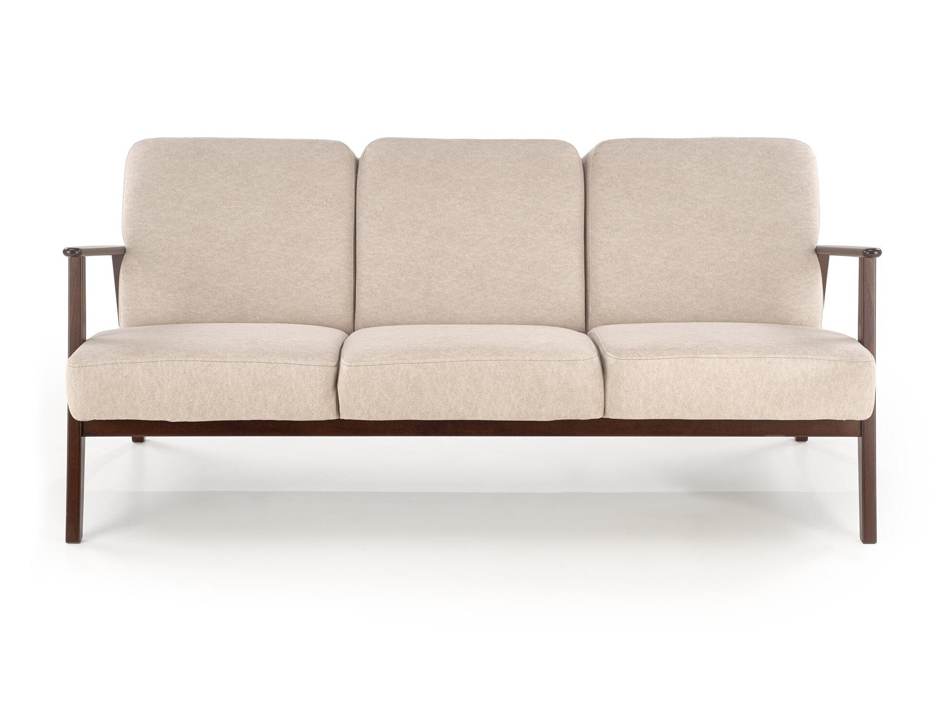 Sofa Houston 2117 (Beige + Walnussholzoptik)