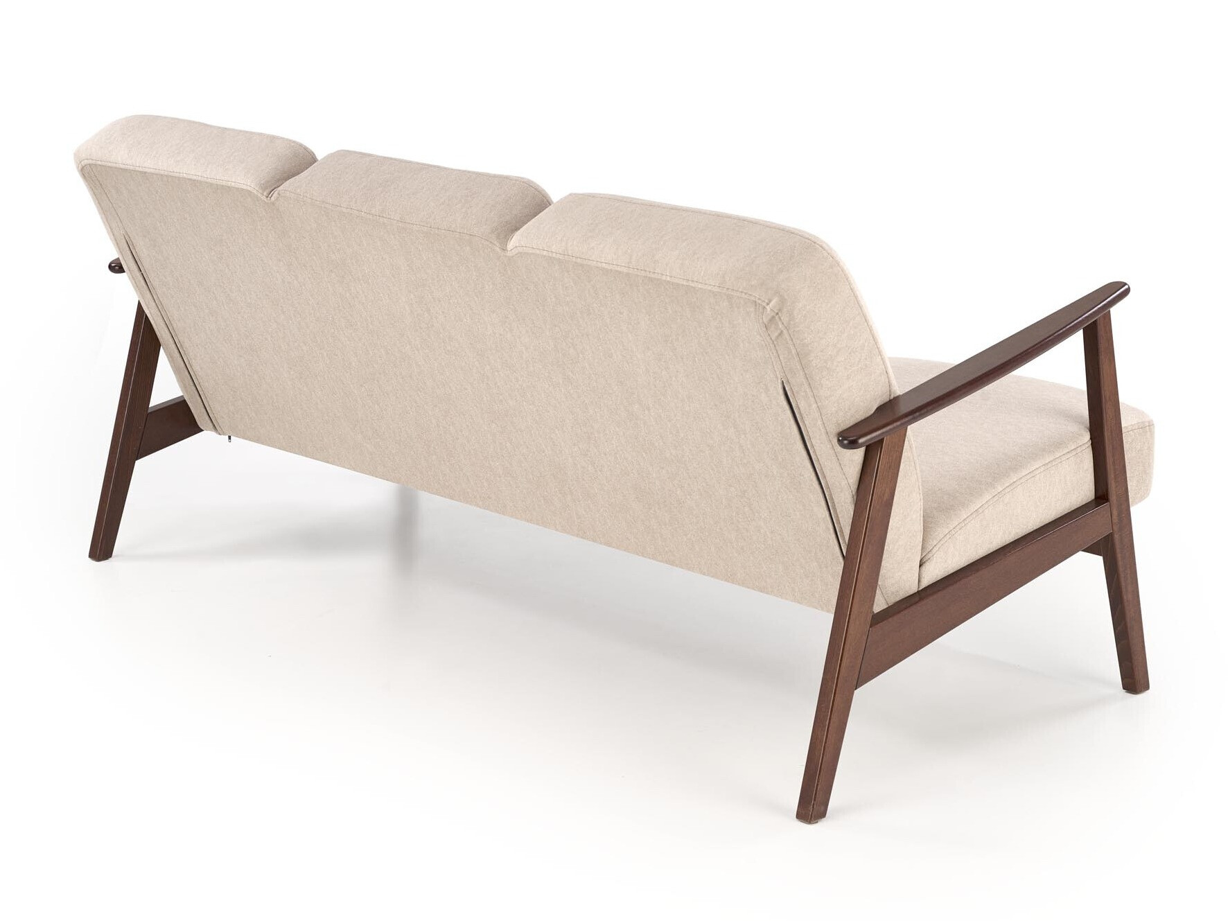 Sofa Houston 2117 (Beige + Walnussholzoptik)