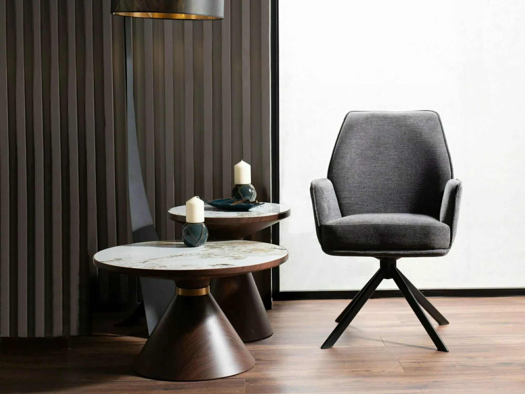 Stuhl Detroit 423 (Dunkelgrau)