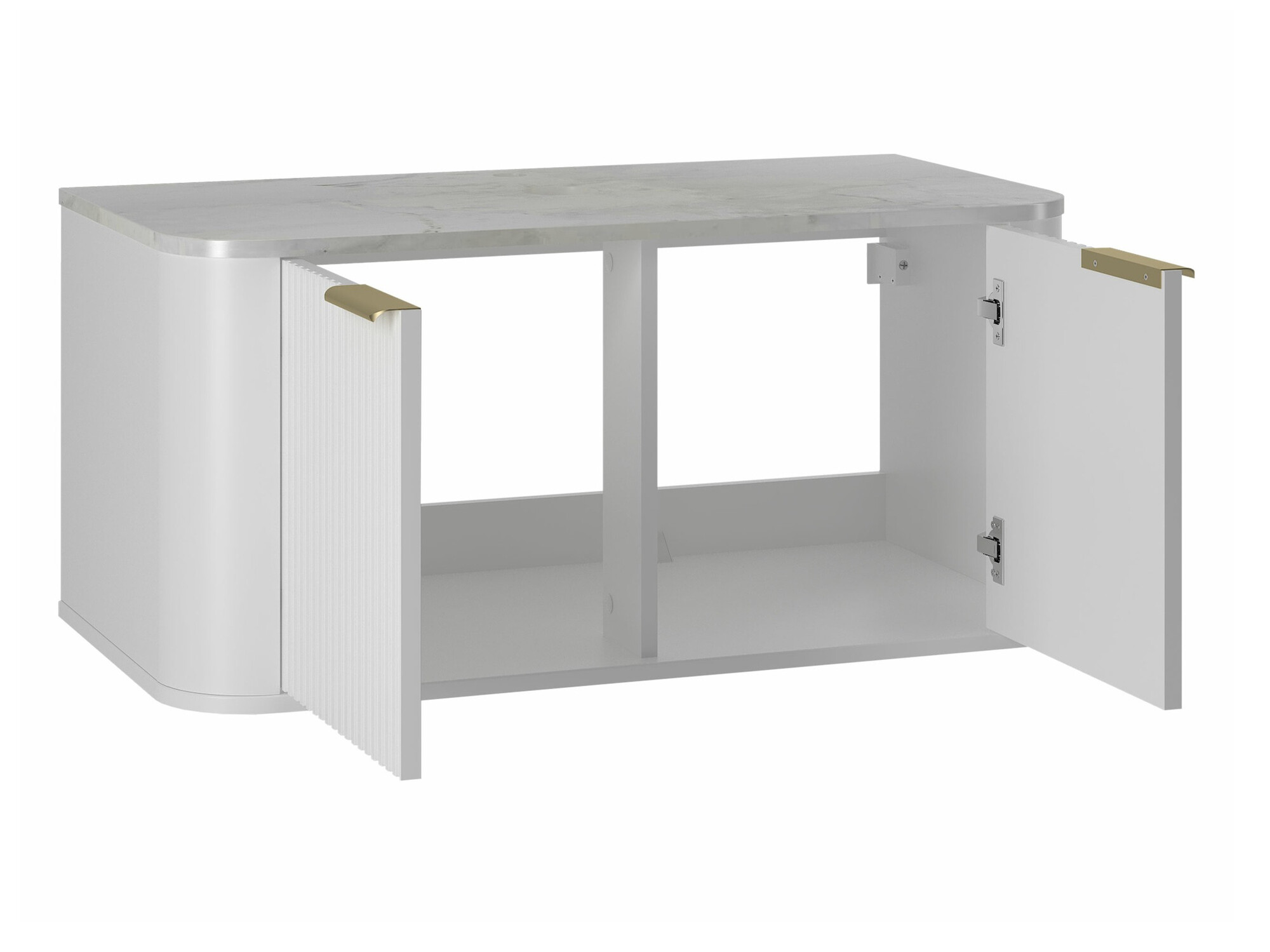 Badezimmer-Set Sorleve 103 (Schwarz + Schwarzer Marmor)