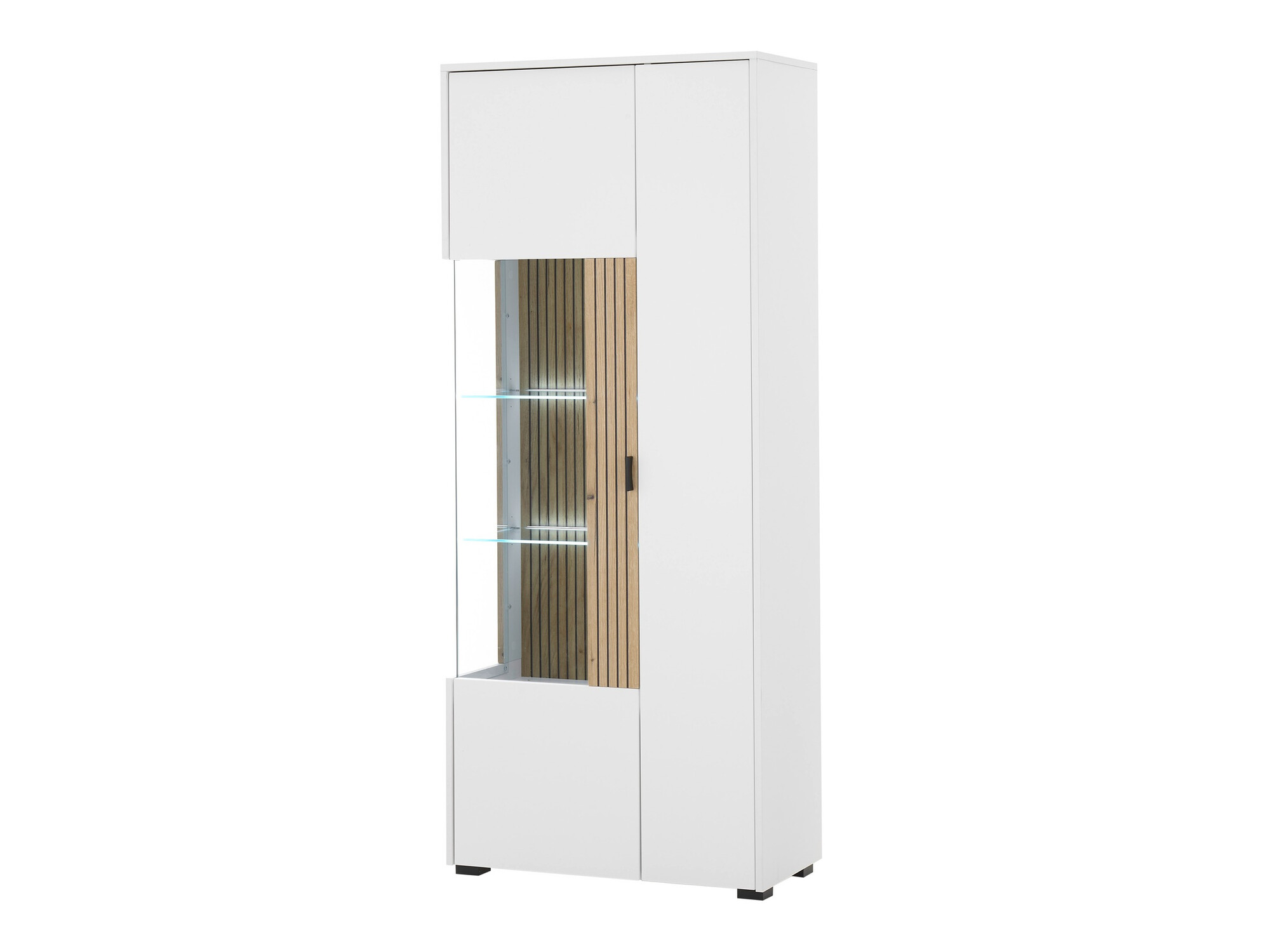 Regal Belmelu 103 (Weiß + Eichenholzoptik)