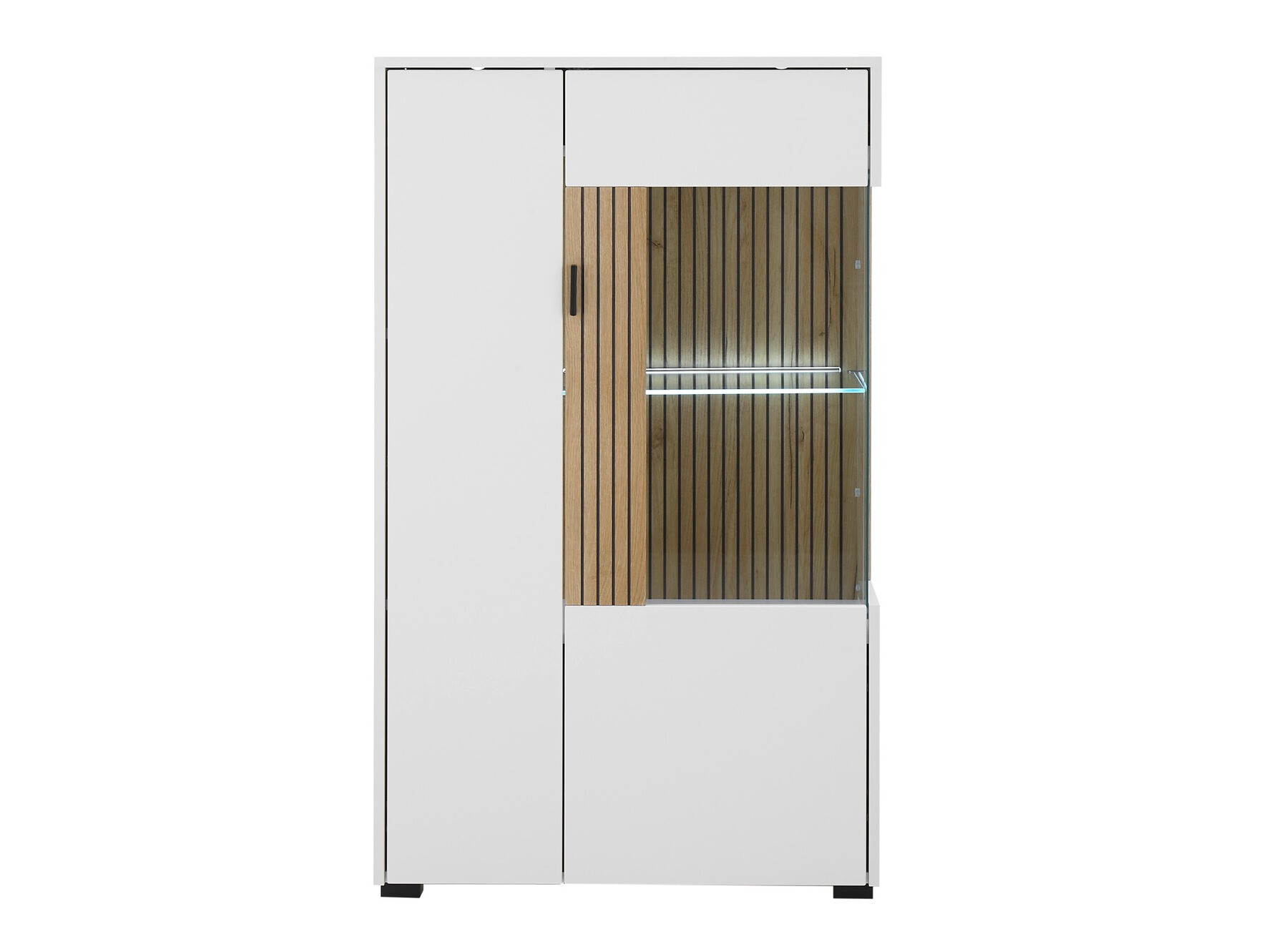 Sideboard Belmelu 102 (Weiß + Eichenholzoptik)