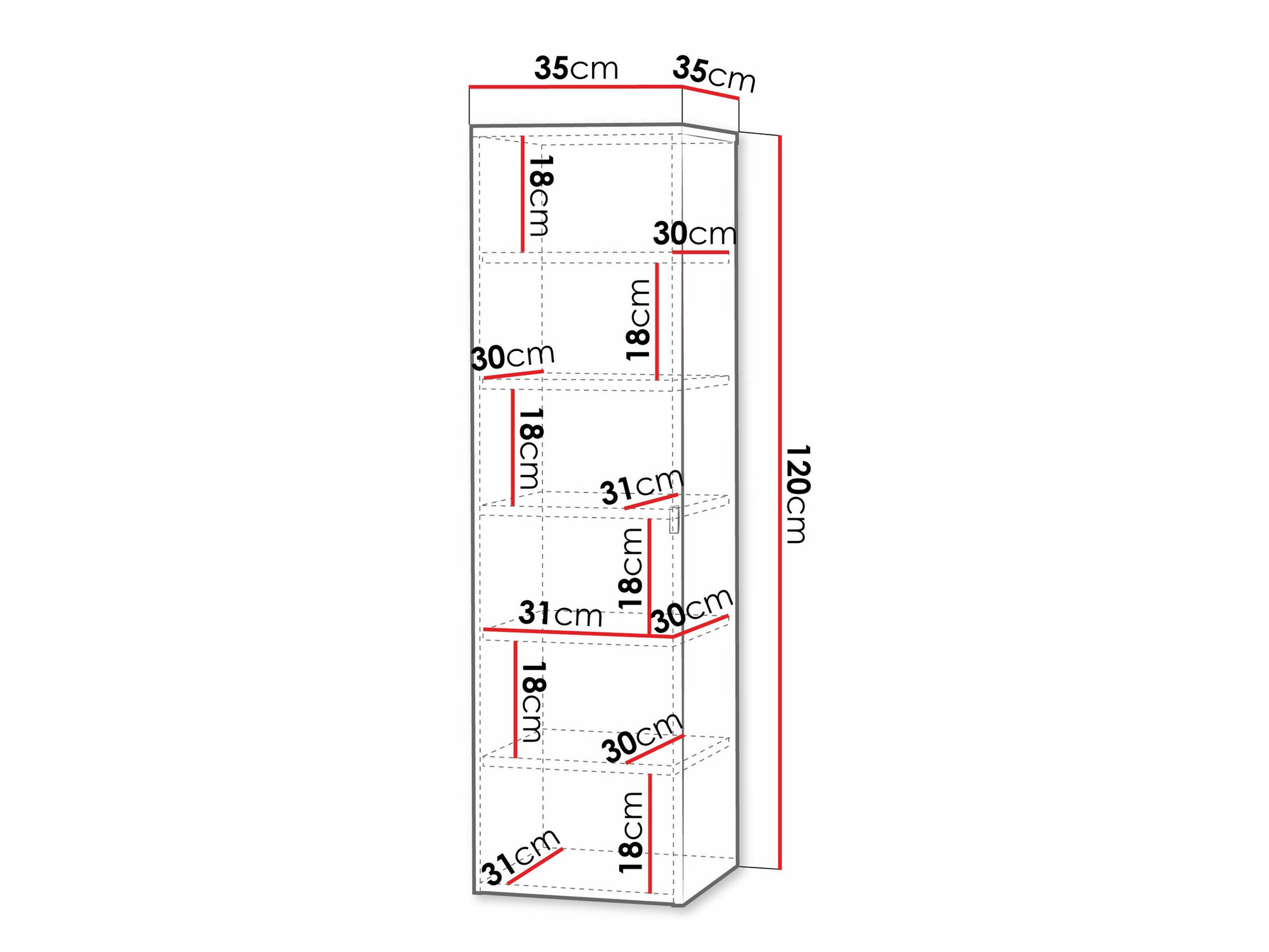 Wandhängeschrank für Badezimmer Natar (Weiß + Weiß glänzend)