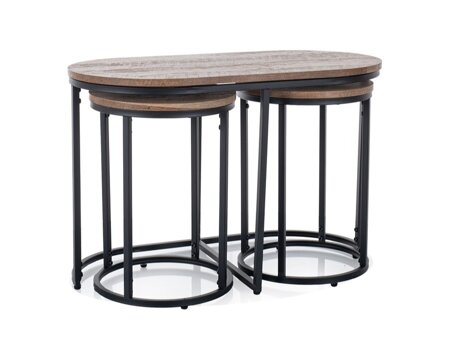 Couchtischset Detroit 435 (Walnussholzoptik)