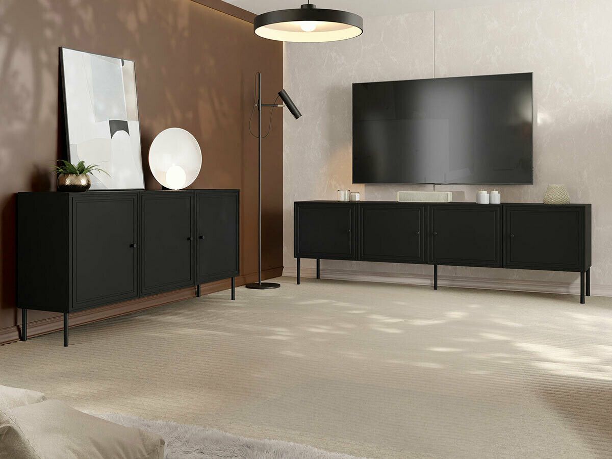 Wohnzimmer-Sets Monciru 107 (Schwarz)