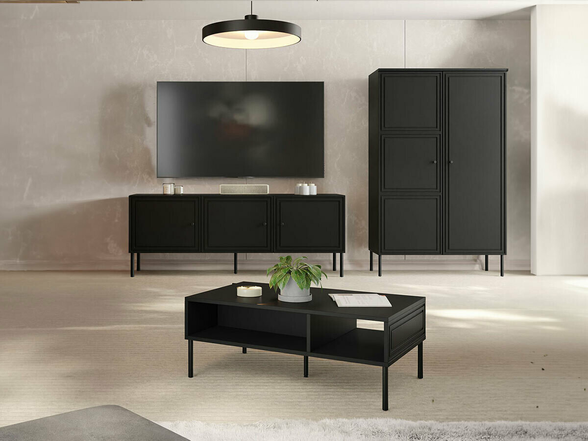 Wohnzimmer-Sets Monciru 106 (Schwarz)