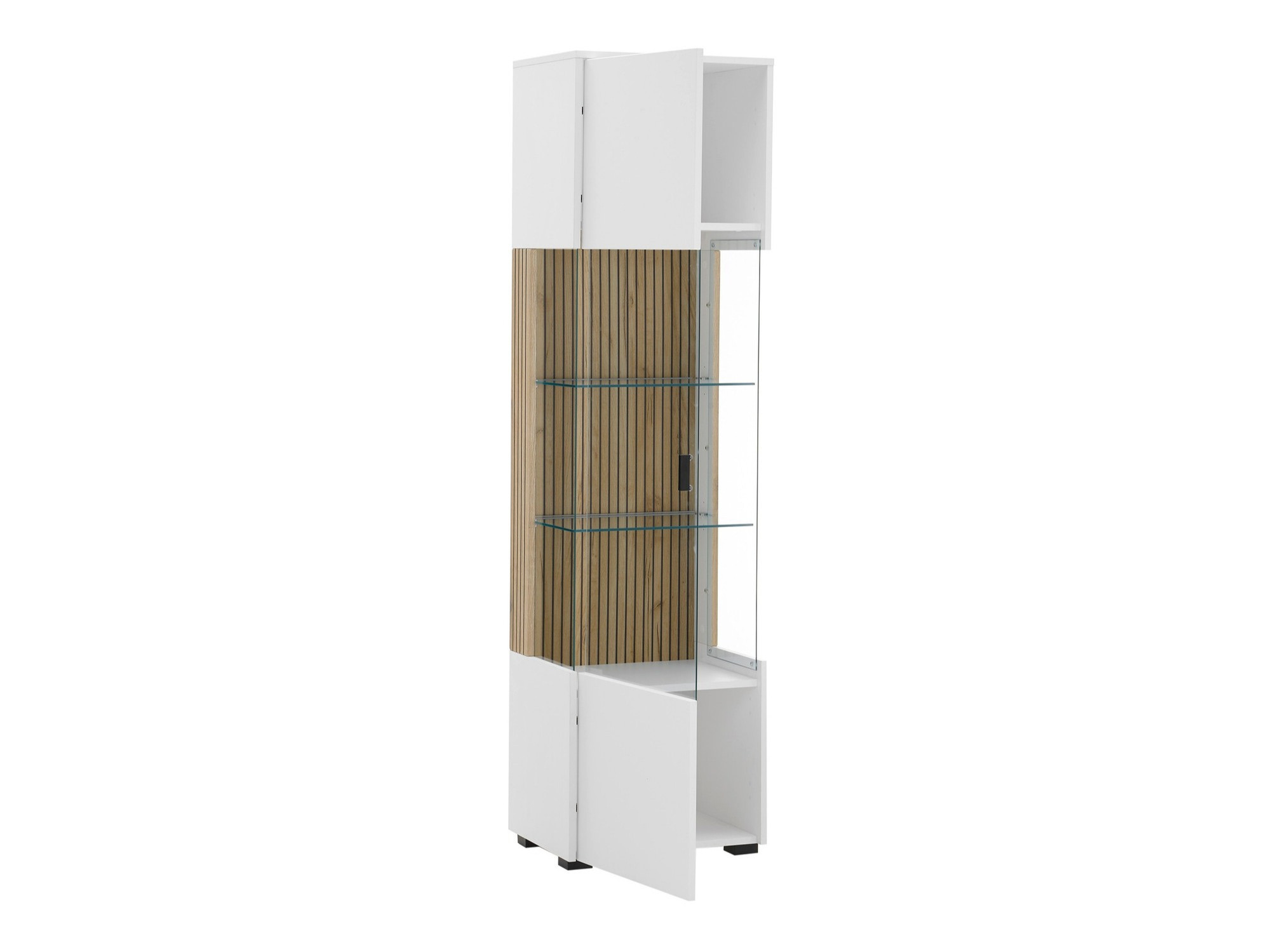 Regal Belmelu 104 (Weiß + Eichenholzoptik)