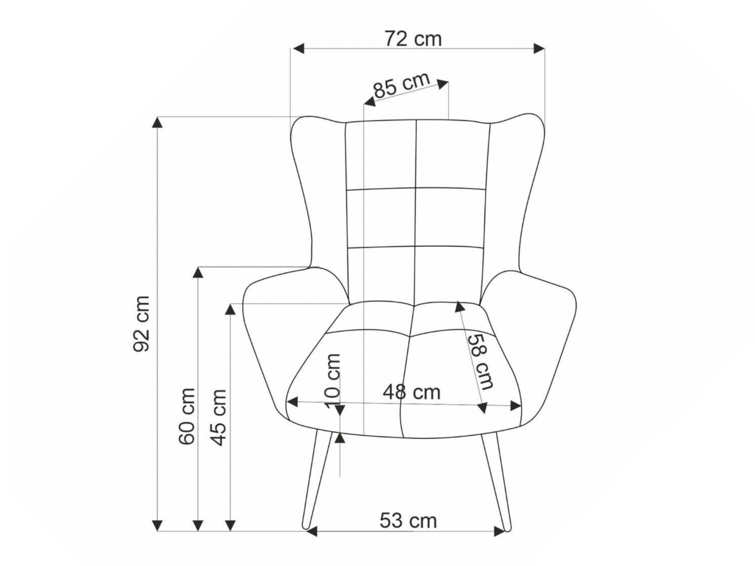 Sessel Houston 1756 (Grau)