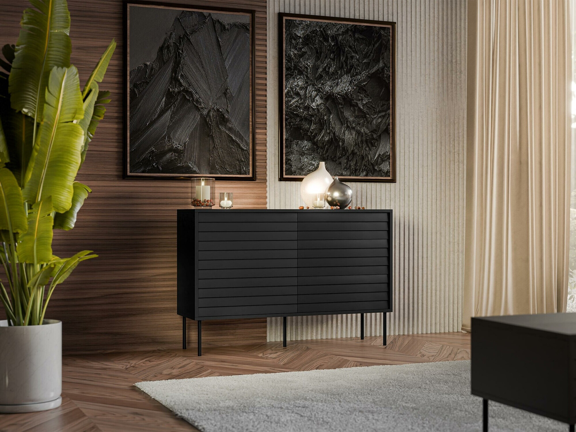 Kommoden Flosoru 101 (Schwarz)