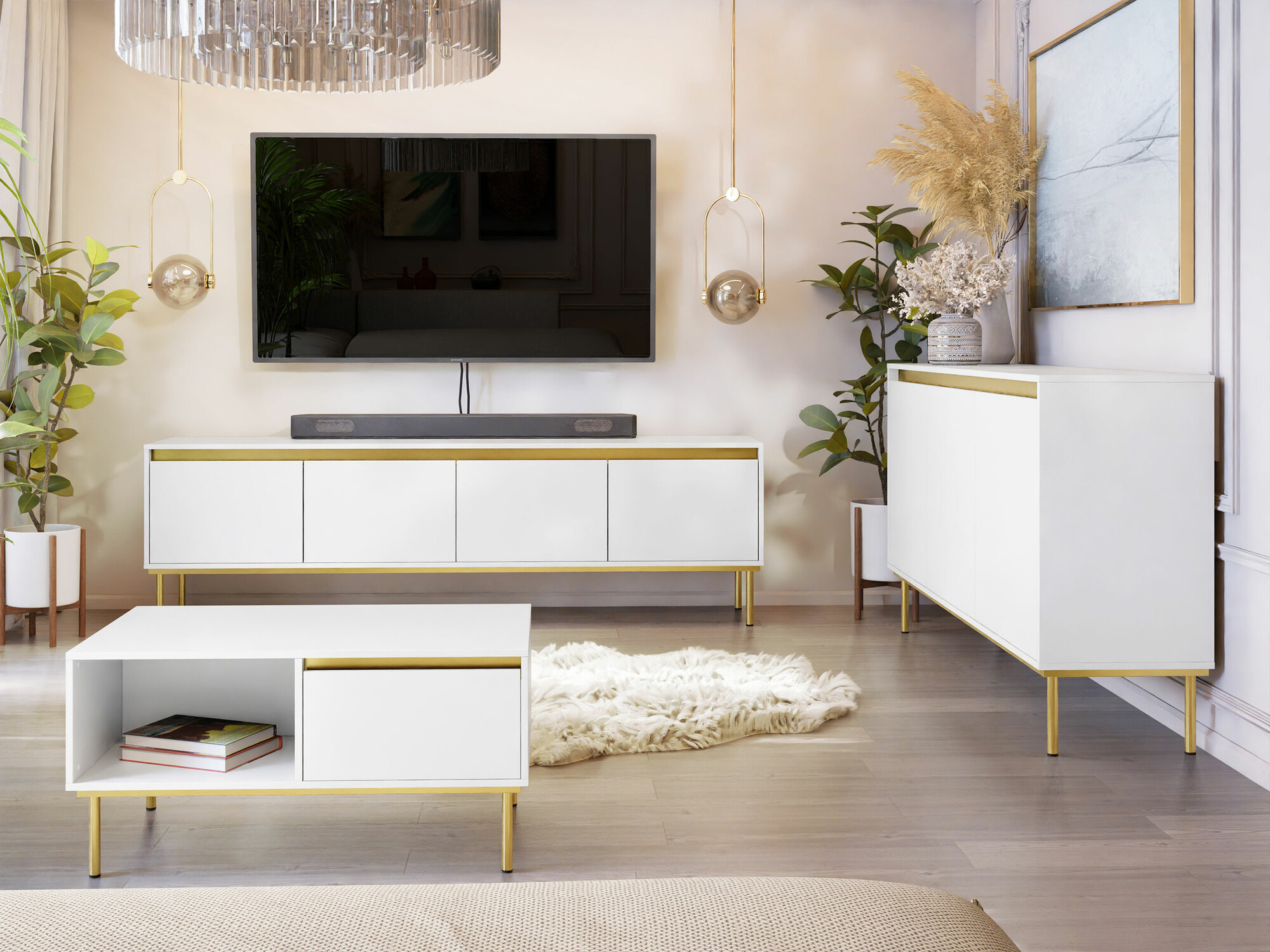 Couchtisch Comfivo 495 (Weiß)