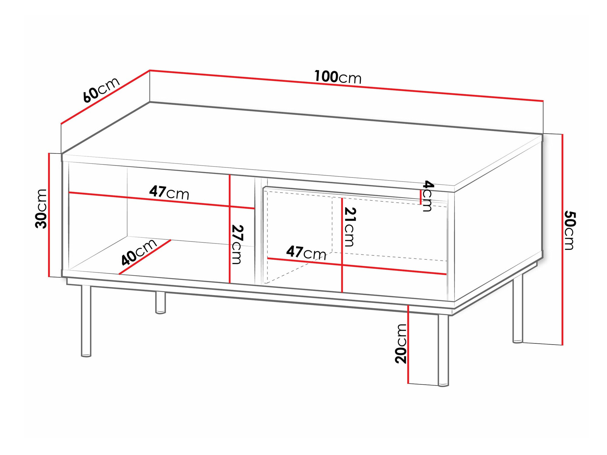 Couchtisch Comfivo Coretro 103 (Weiß)