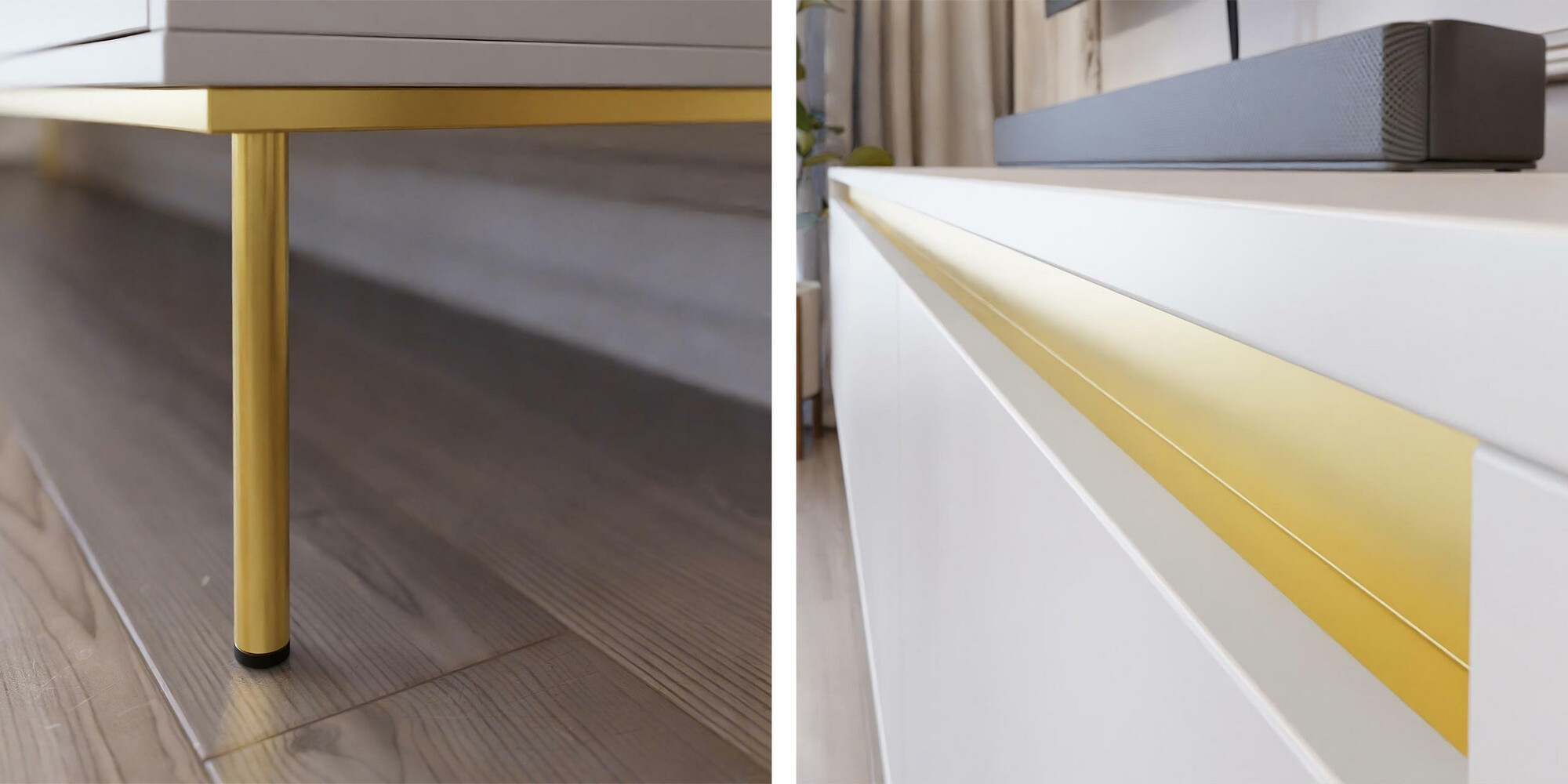 TV-Möbel Comfivo Betula (Weiß)