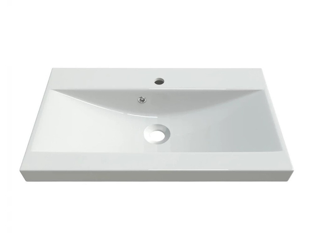 Badezimmer-Set Sarasota 122 (Weiß + Weiß glänzend)