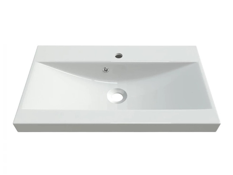 Badezimmer-Set Sarasota 122 (Wotan Eiche + Weiß glänzend)