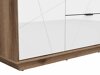 Kleiderschrank Fivale 105 (Weiß glänzend + Dunkle Delano-Eiche)